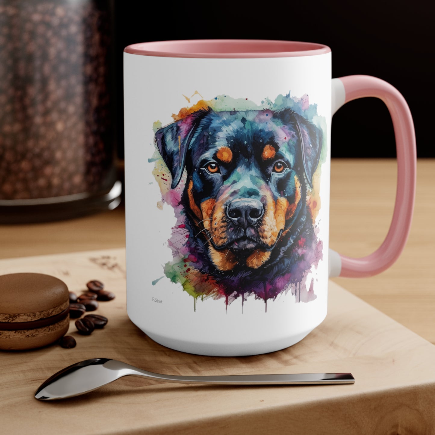 Rottweiler 2 Accent Mugs