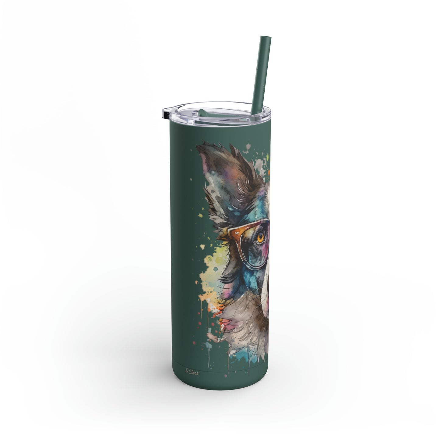 Border Collie 7 Maars Maker Skinny Matte Tumbler, 20oz