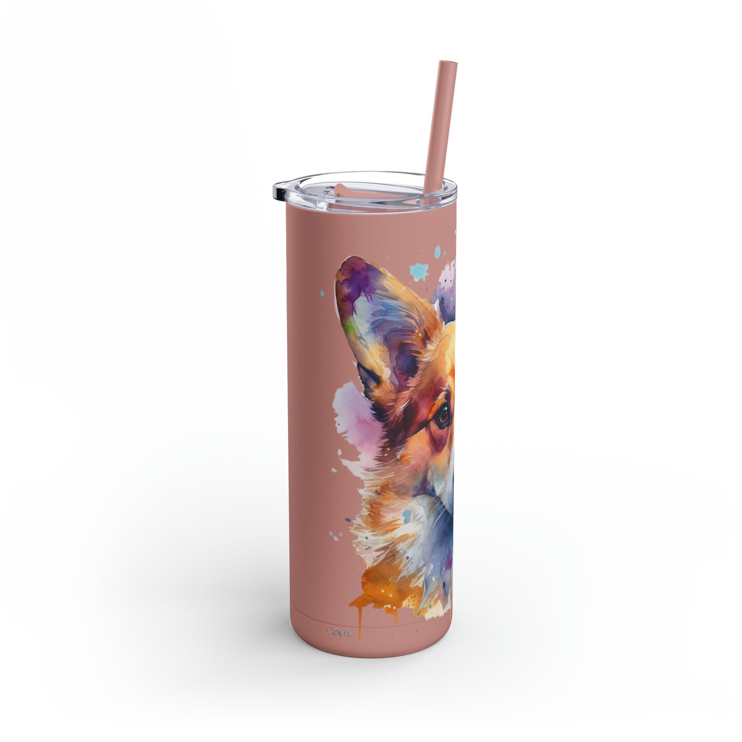 Pembroke Welsh Corgi 3 Maars Maker Skinny Matte Tumbler, 20oz