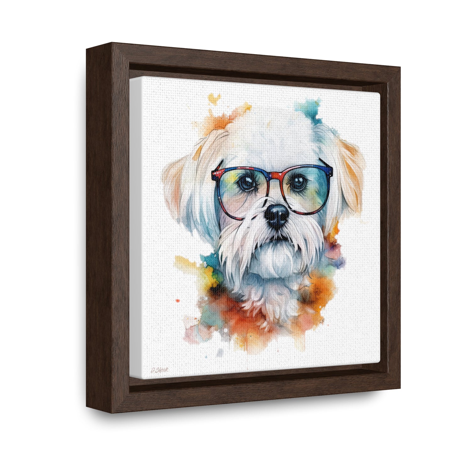 Maltese Dog 5 Gallery Canvas Wraps, Square Frame