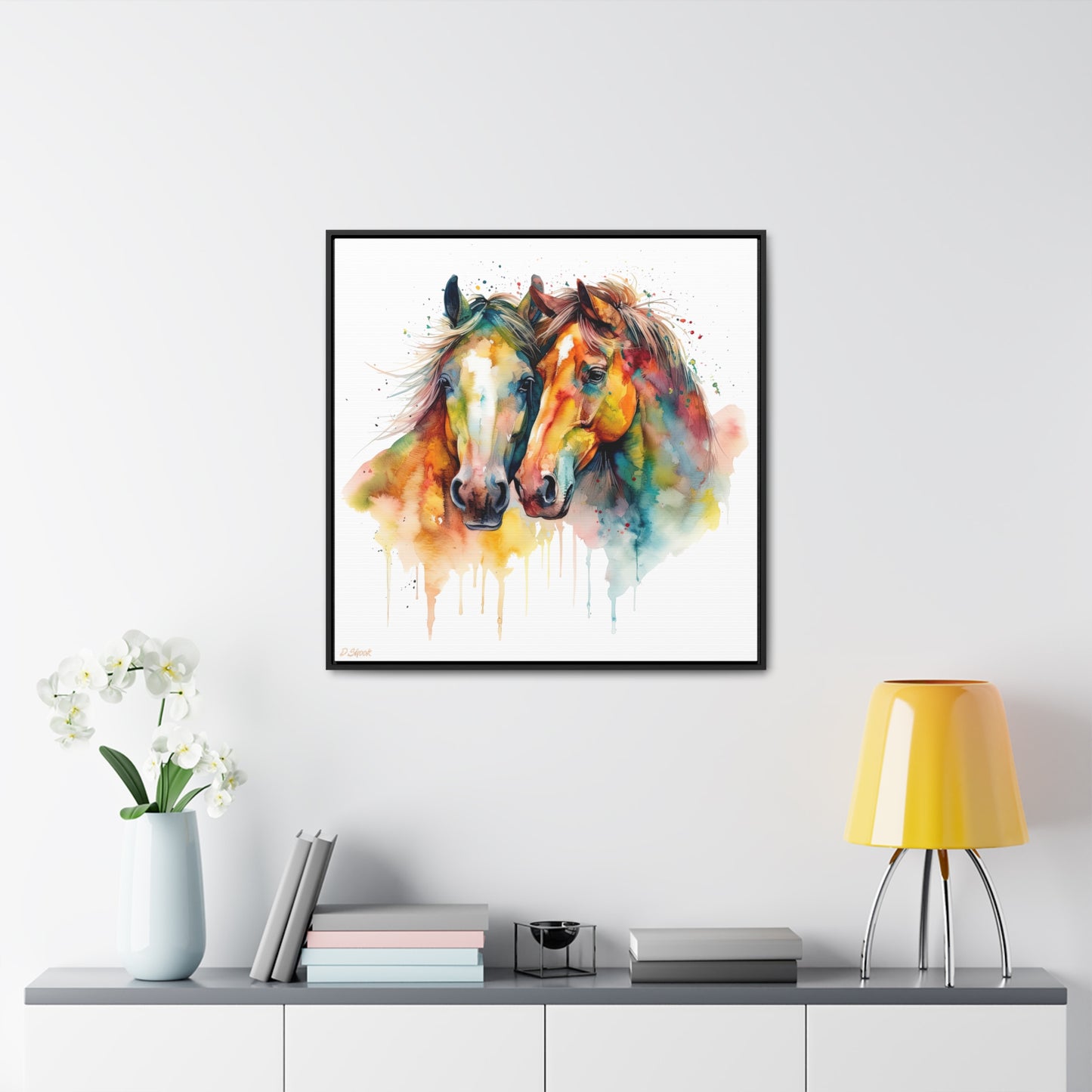 Horse Rescue 6 Gallery Canvas Wraps, Square Frame