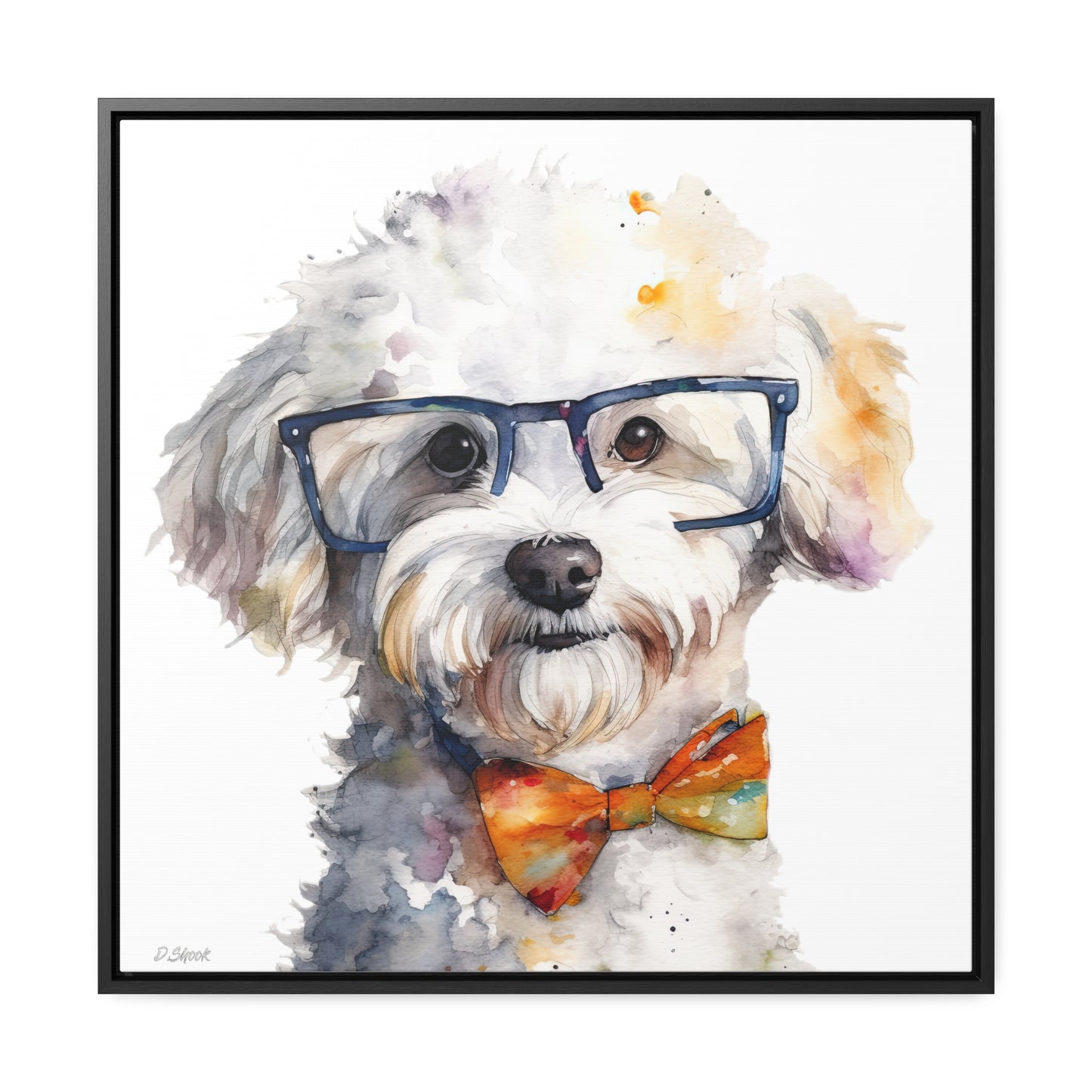 Bichon Frise 4 Gallery Canvas Wraps, Square Frame