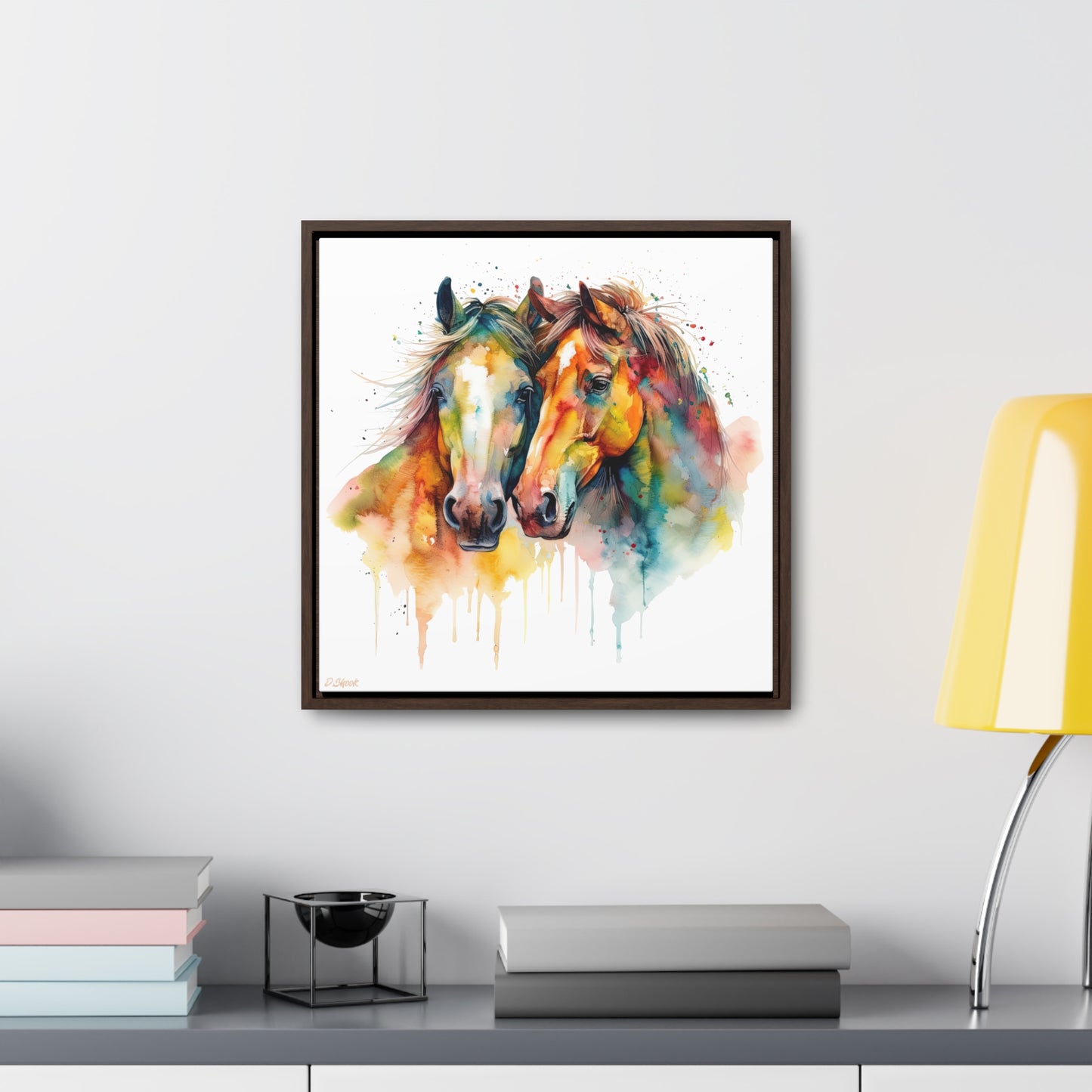Horse Rescue 6 Gallery Canvas Wraps, Square Frame