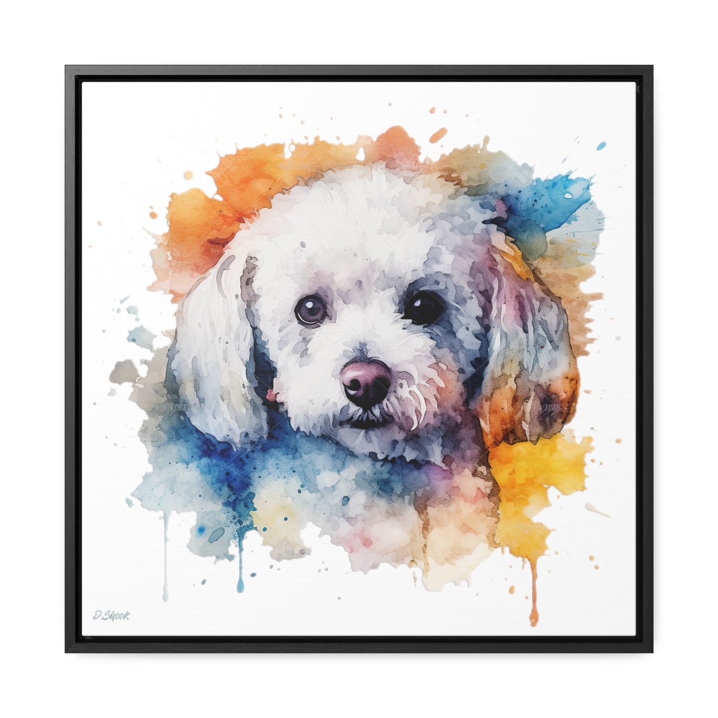 Bichon Frise 3 Gallery Canvas Wraps, Square Frame