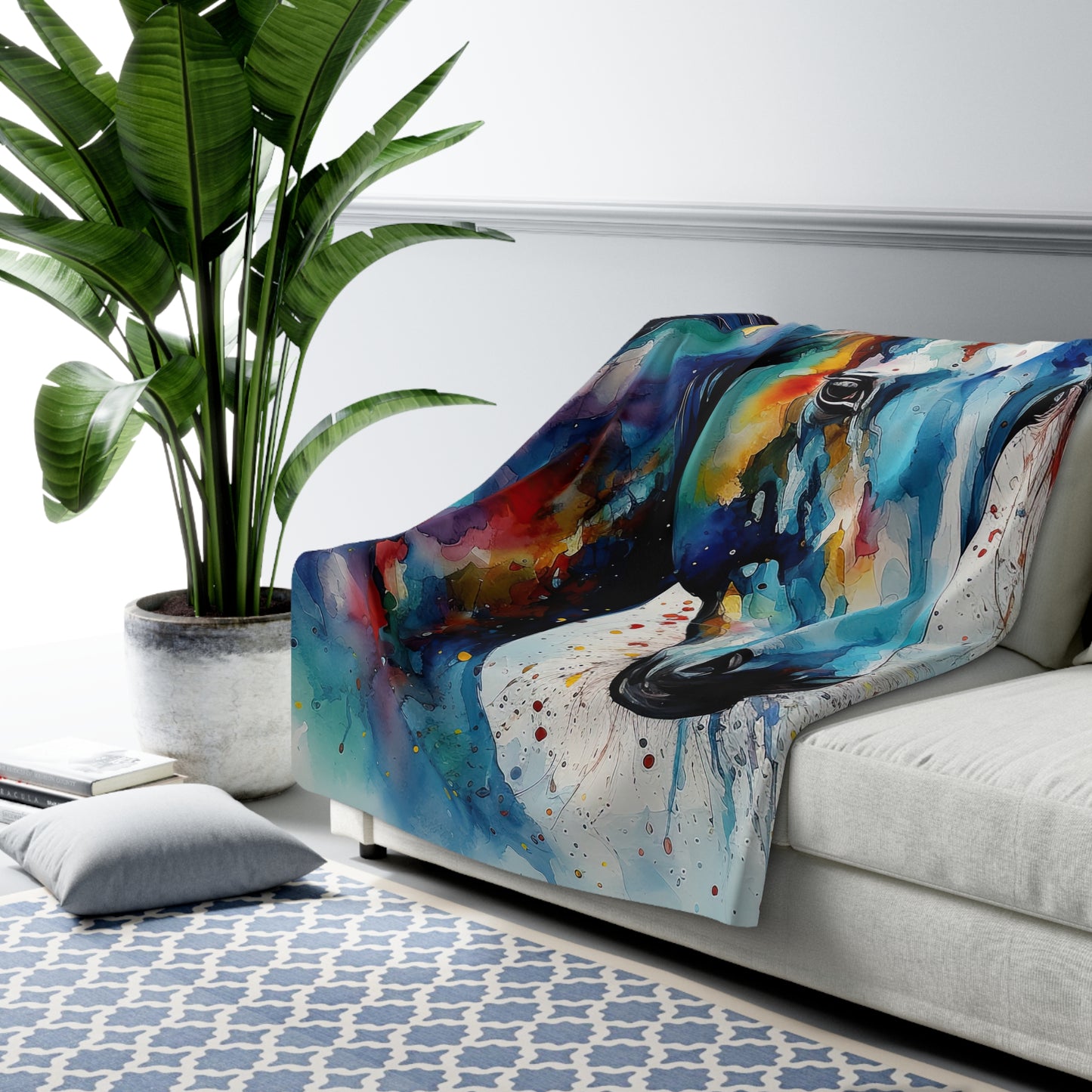 Horse Rescue 5B Sherpa Fleece Blanket