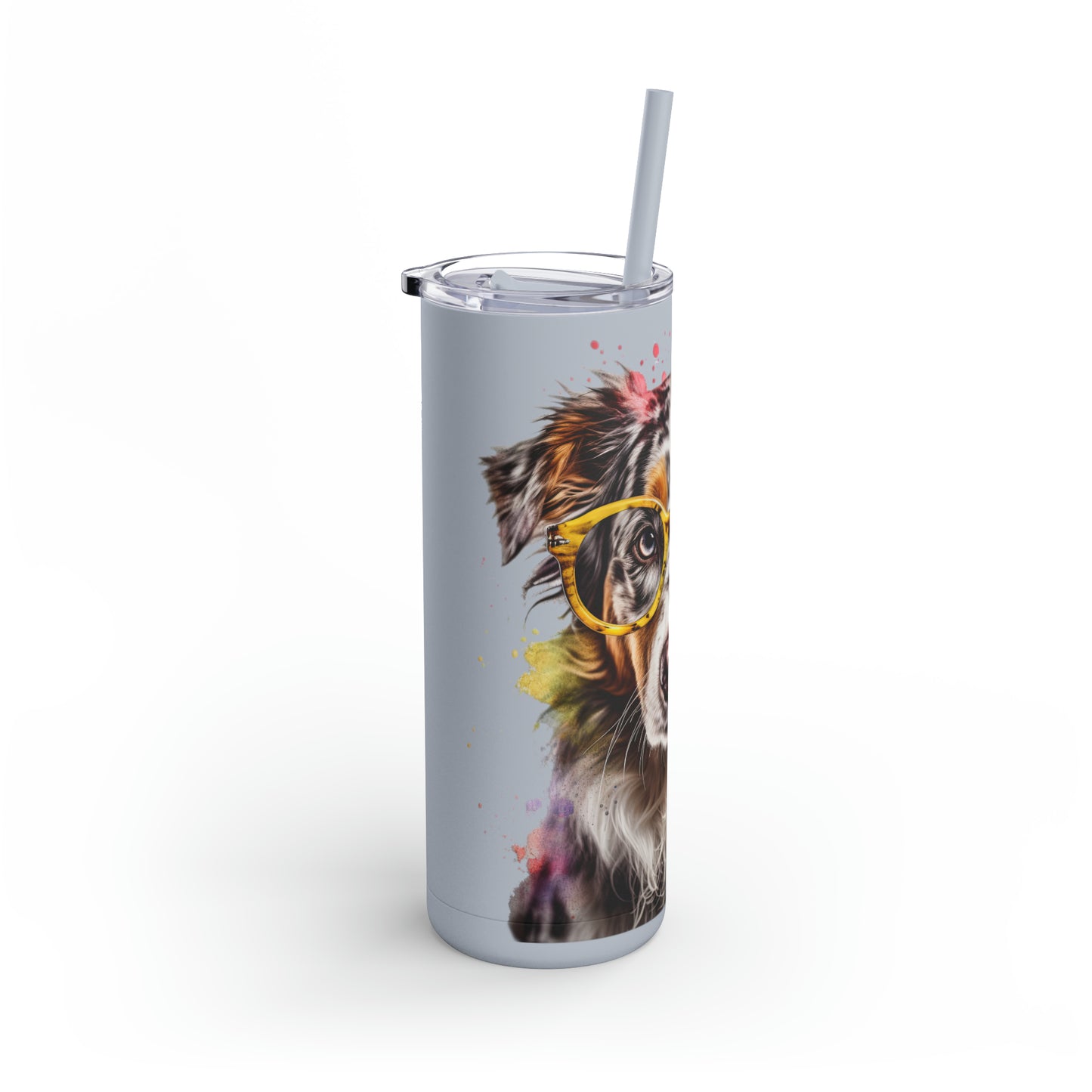 Australian Shepherd 4 Maars Maker Skinny Matte Tumbler, 20oz
