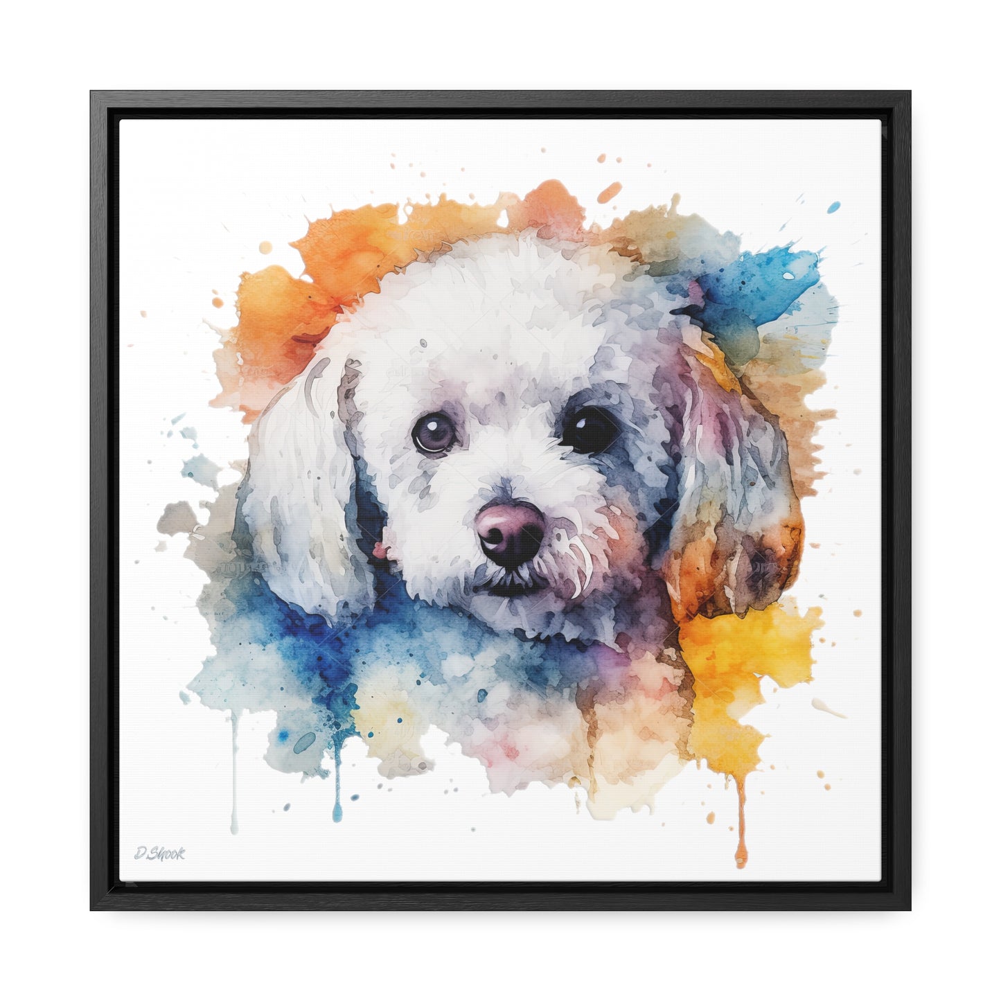 Bichon Frise 3 Gallery Canvas Wraps, Square Frame