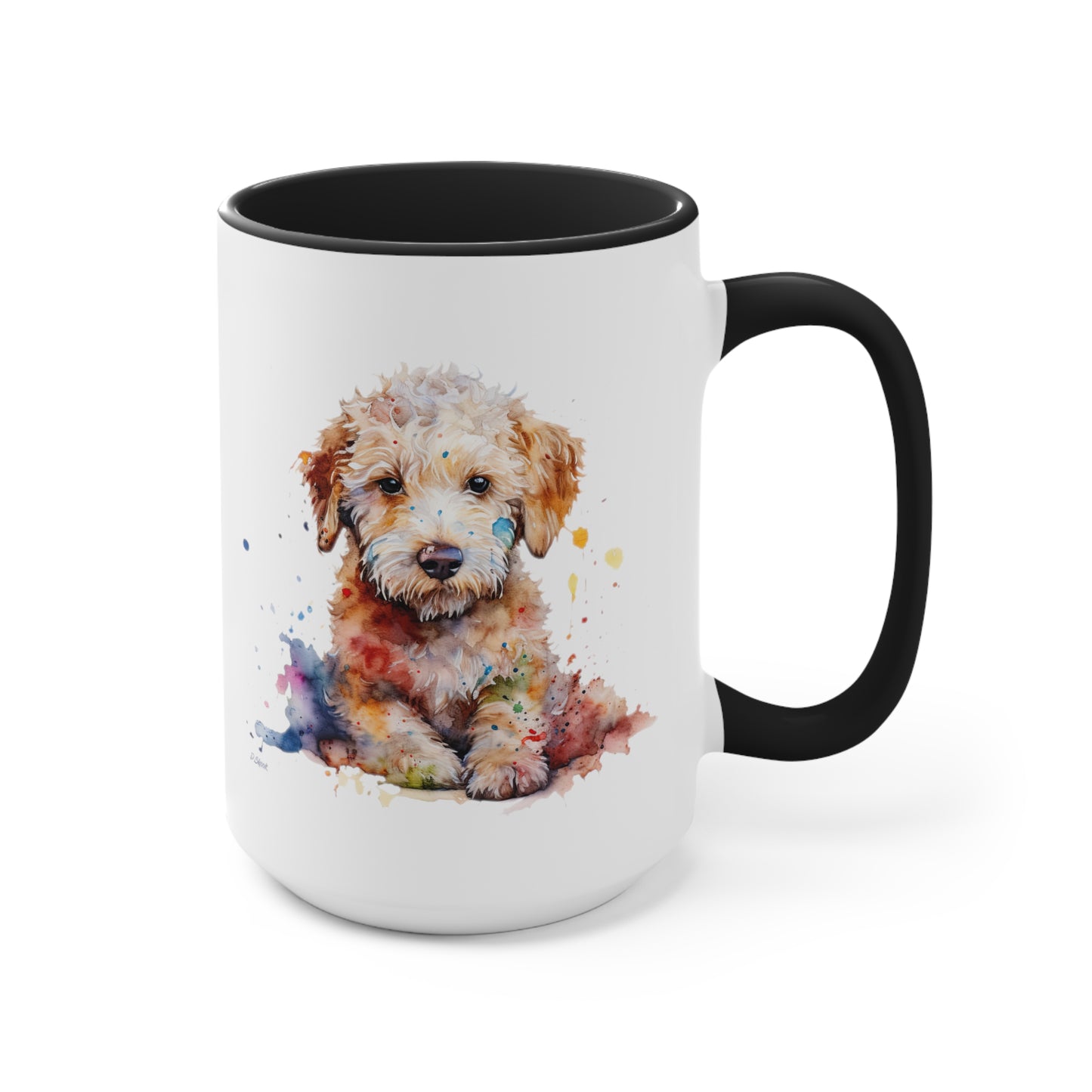 Mini Golden Doodle 1 Accent Mugs