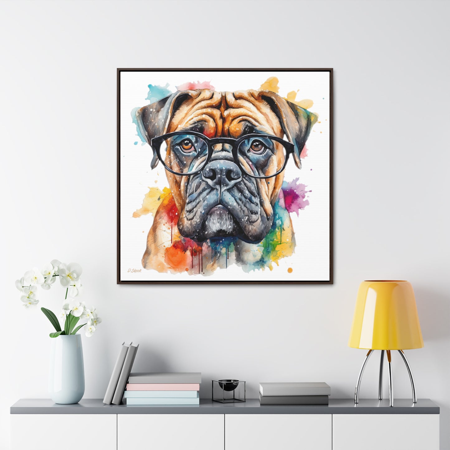 Bullmastiff 6 Gallery Canvas Wraps, Square Frame