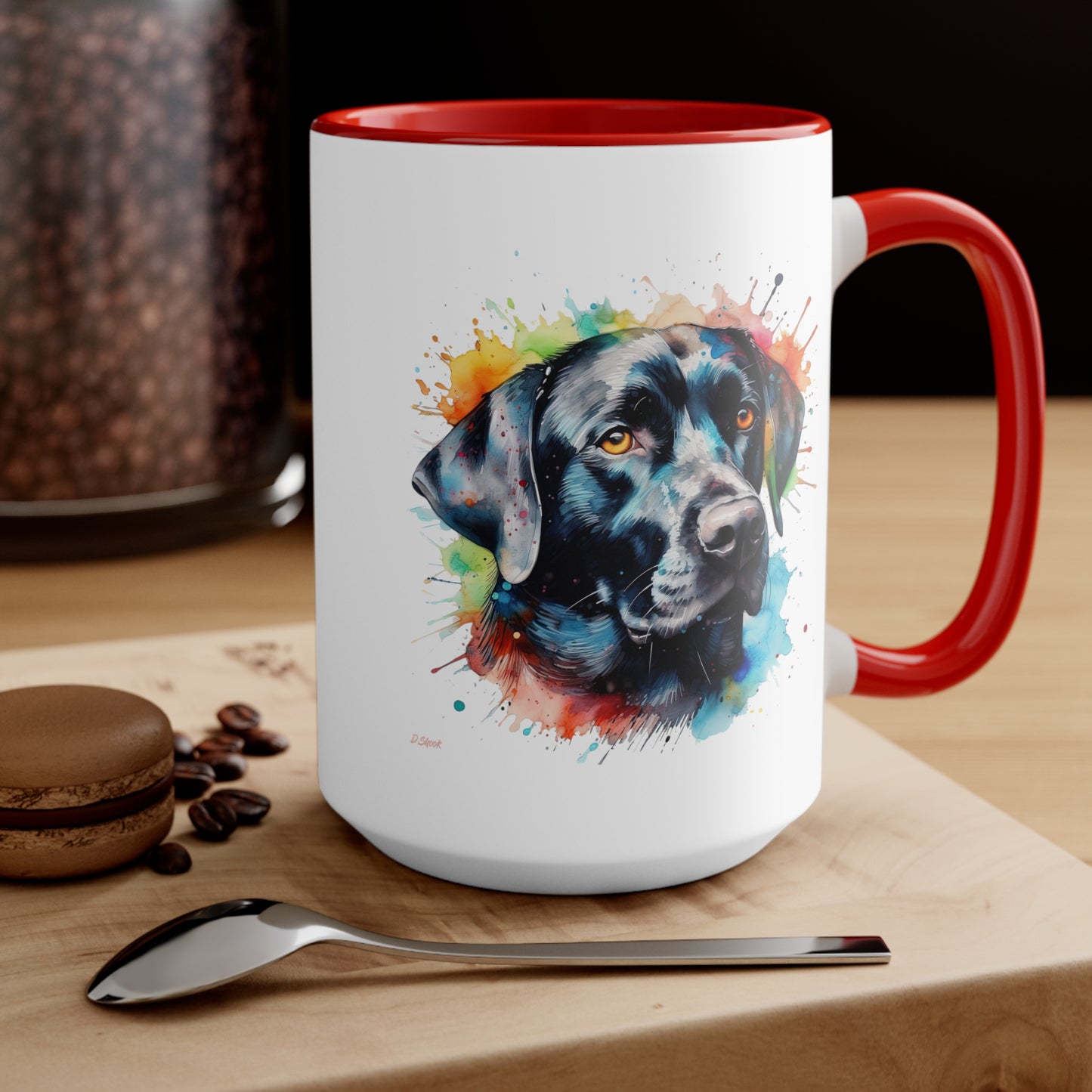 Black Lab 5 Accent Mugs
