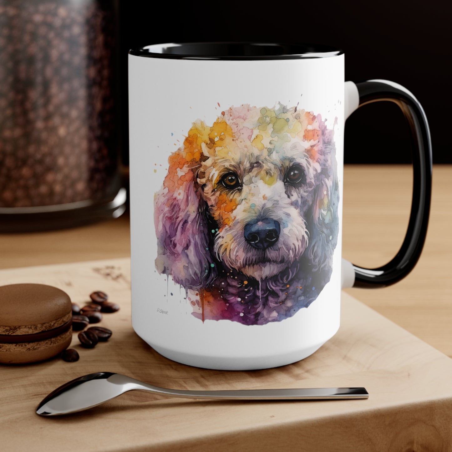 Poodle 1 Accent Mugs