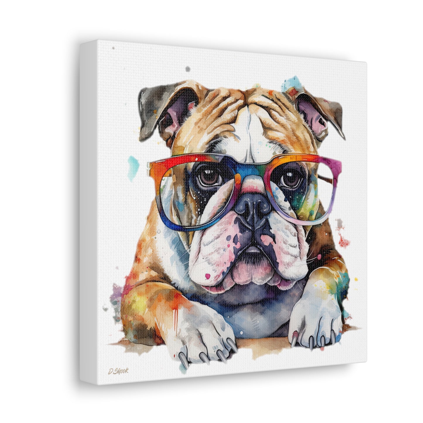 bulldog 5 Canvas Gallery Wraps