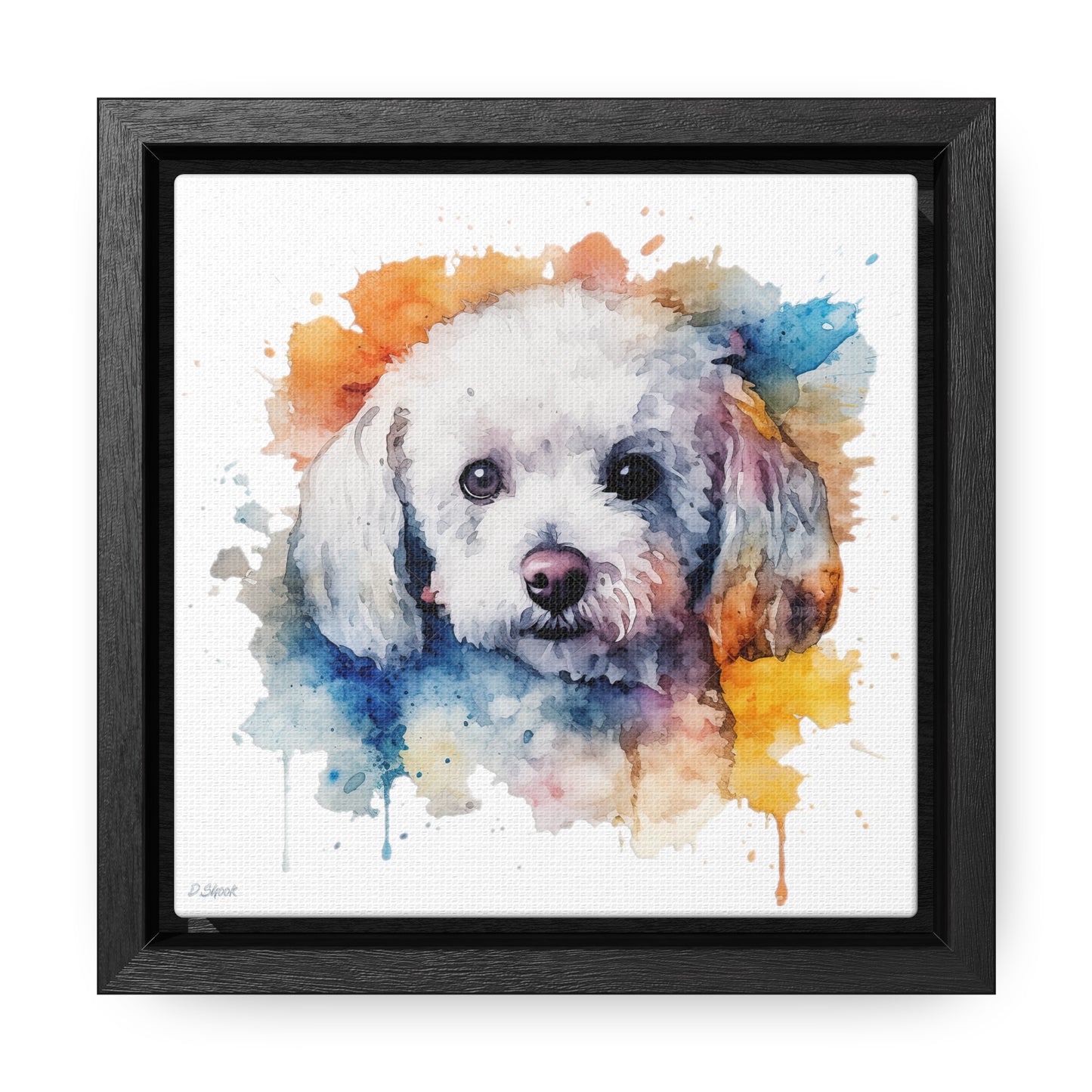 Bichon Frise 3 Gallery Canvas Wraps, Square Frame