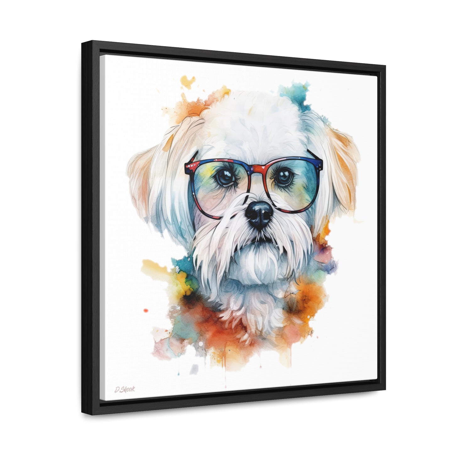 Maltese Dog 5 Gallery Canvas Wraps, Square Frame