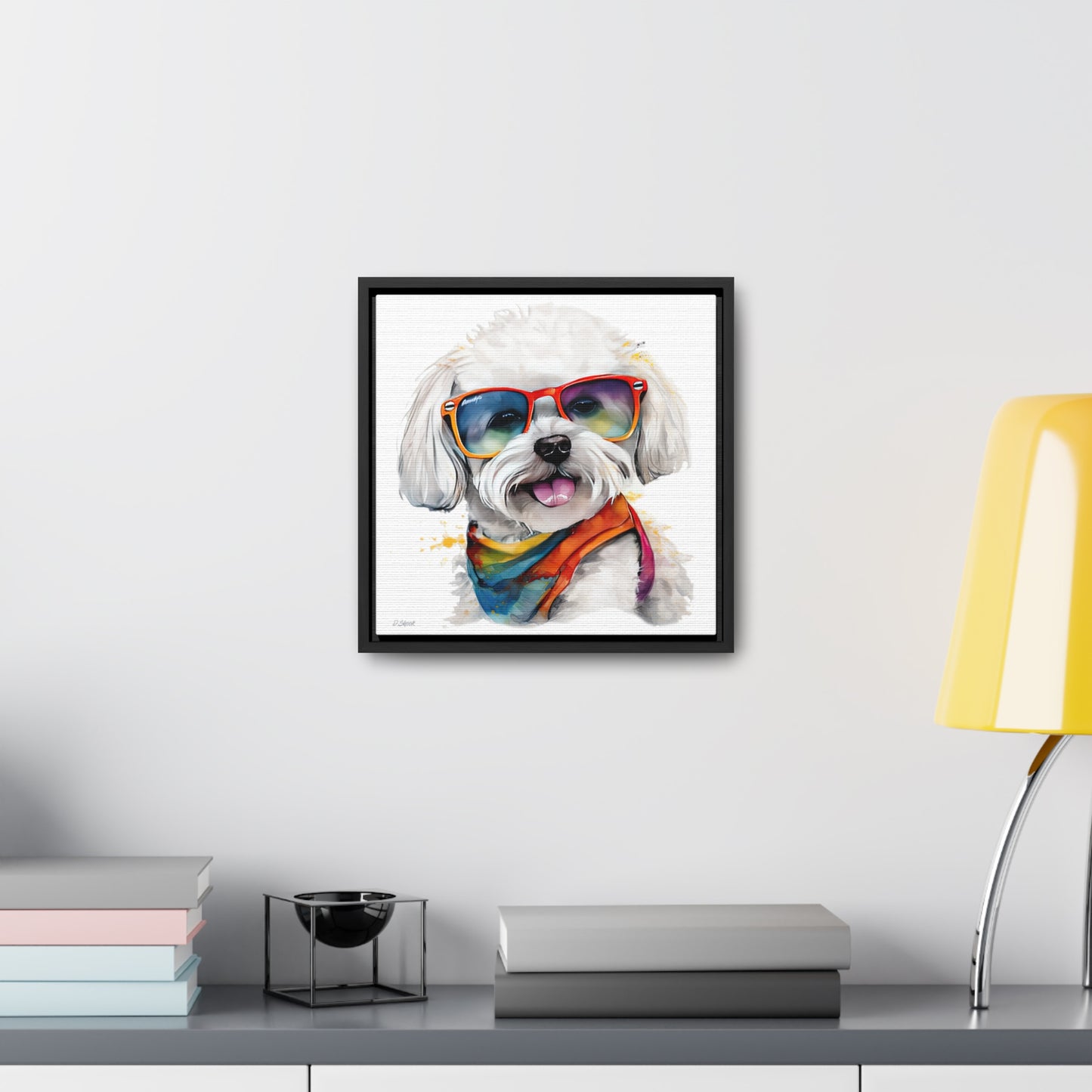 Bichon Frise 5 Gallery Canvas Wraps, Square Frame