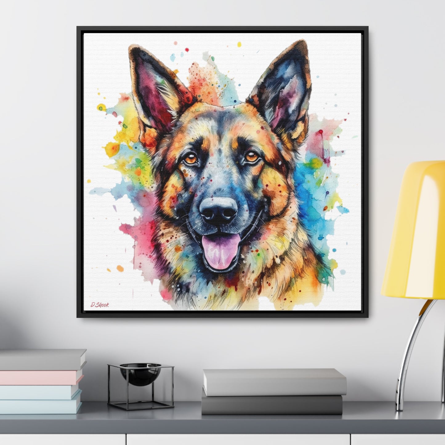 German Sheppard 1 Gallery Canvas Wraps, Square Frame