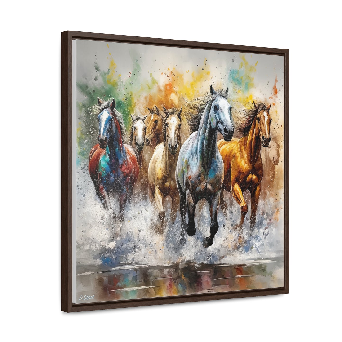 Horse Rescue 16 Gallery Canvas Wraps, Square Frame