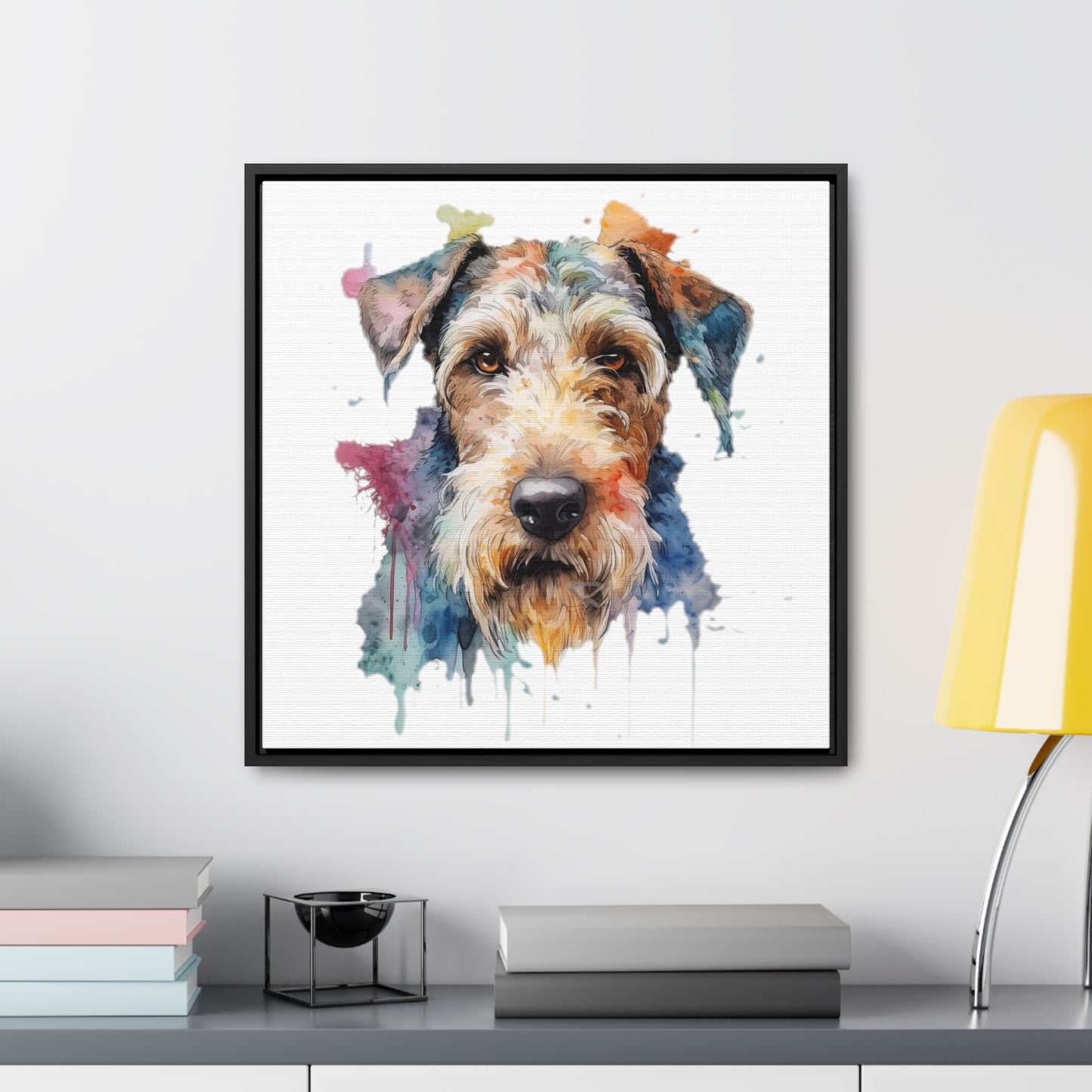 Airedale Terrier 2 Gallery Canvas Wraps, Square Frame