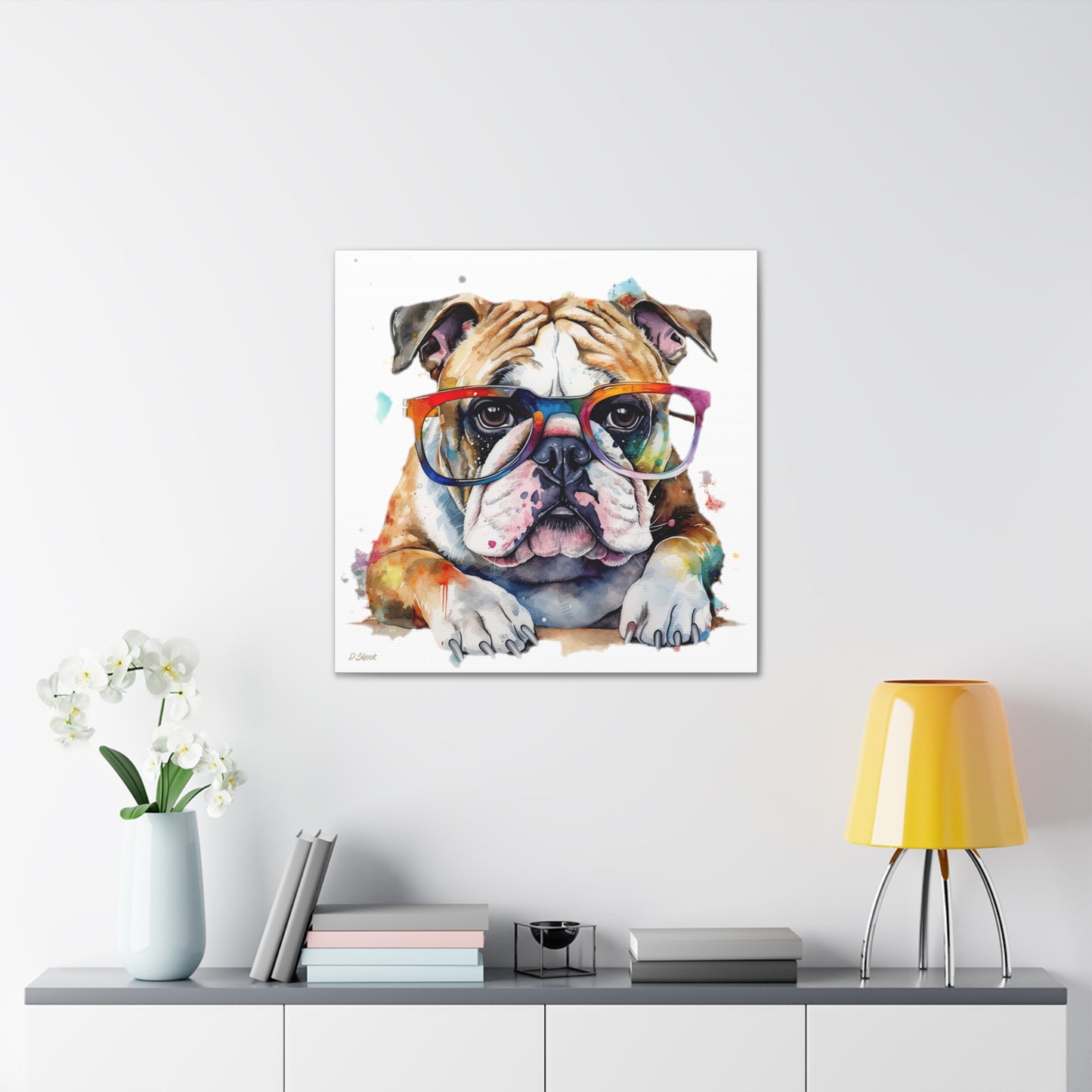 bulldog 5 Canvas Gallery Wraps