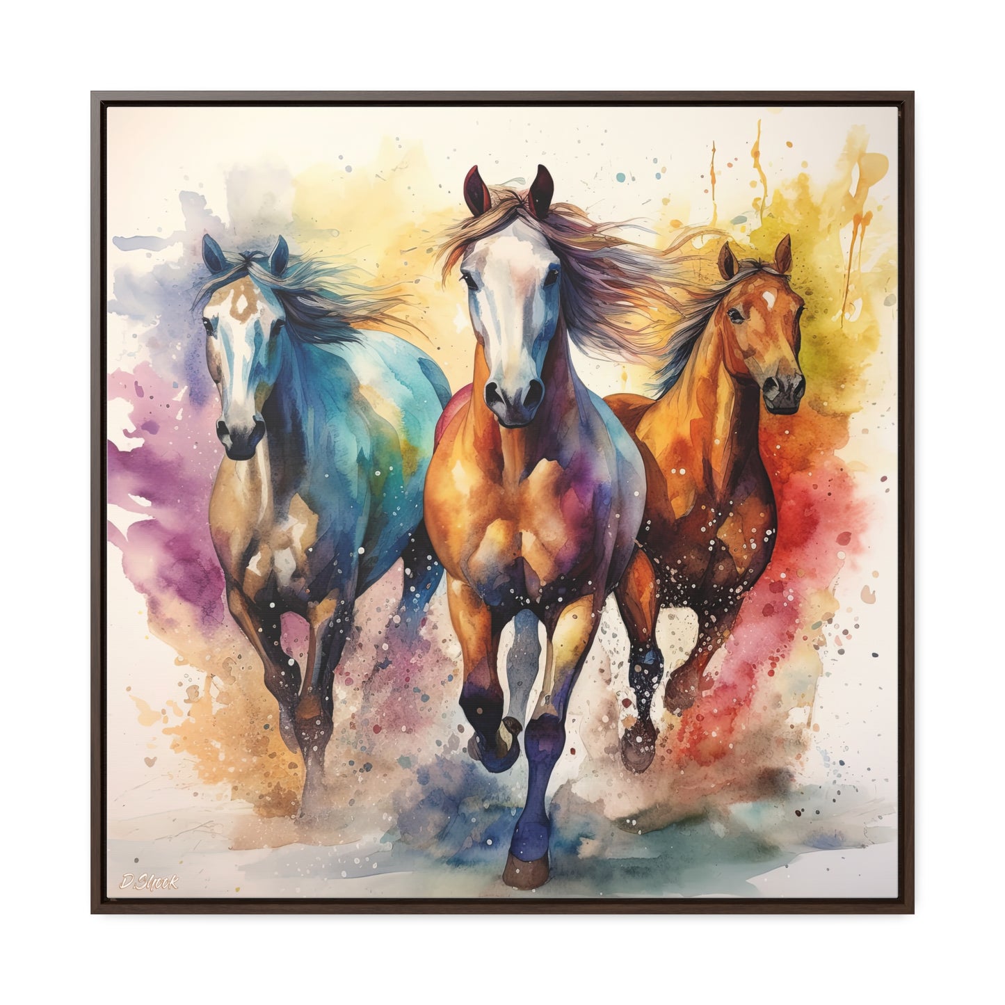 Horse Rescue 8 Gallery Canvas Wraps, Square Frame