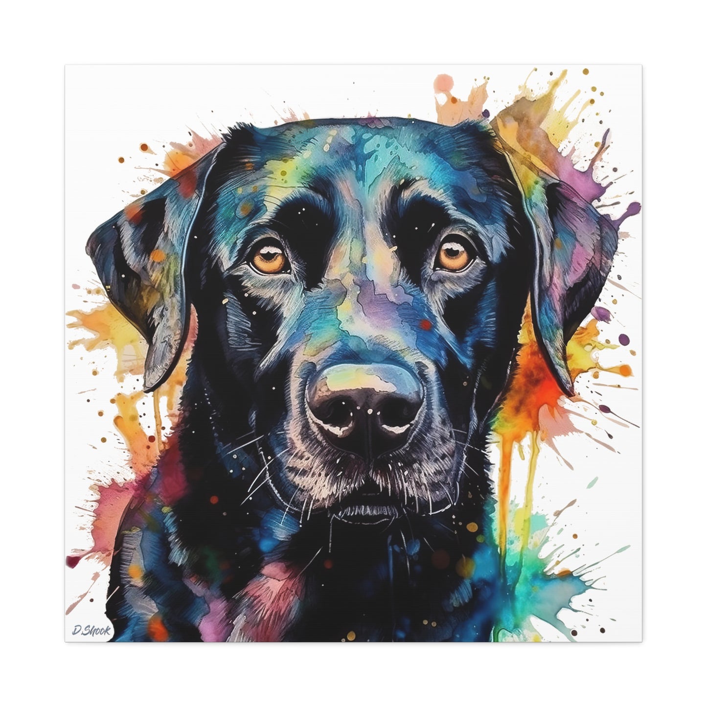 Black Lab 1 Canvas Gallery Wraps