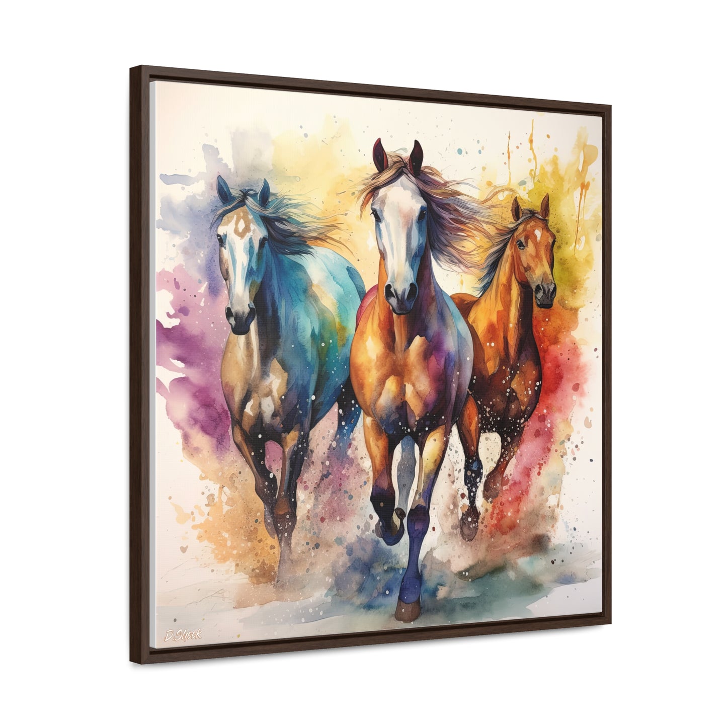 Horse Rescue 8 Gallery Canvas Wraps, Square Frame