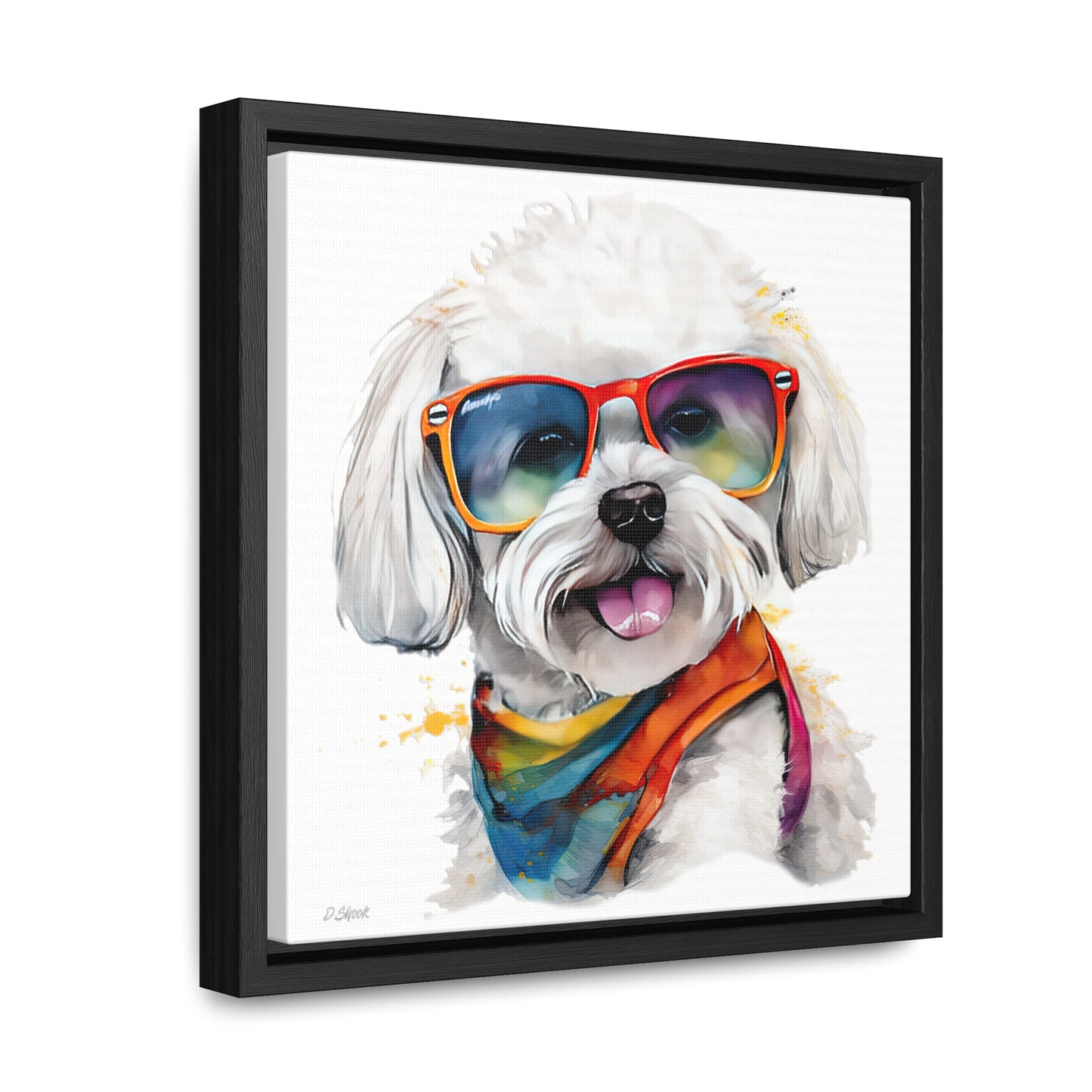 Bichon Frise 5 Gallery Canvas Wraps, Square Frame