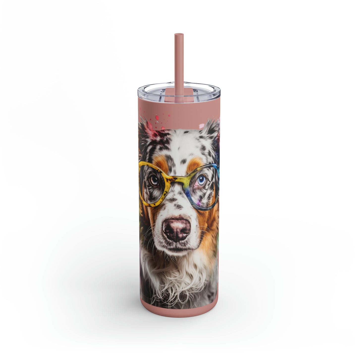 Australian Shepherd 4 Maars Maker Skinny Matte Tumbler, 20oz