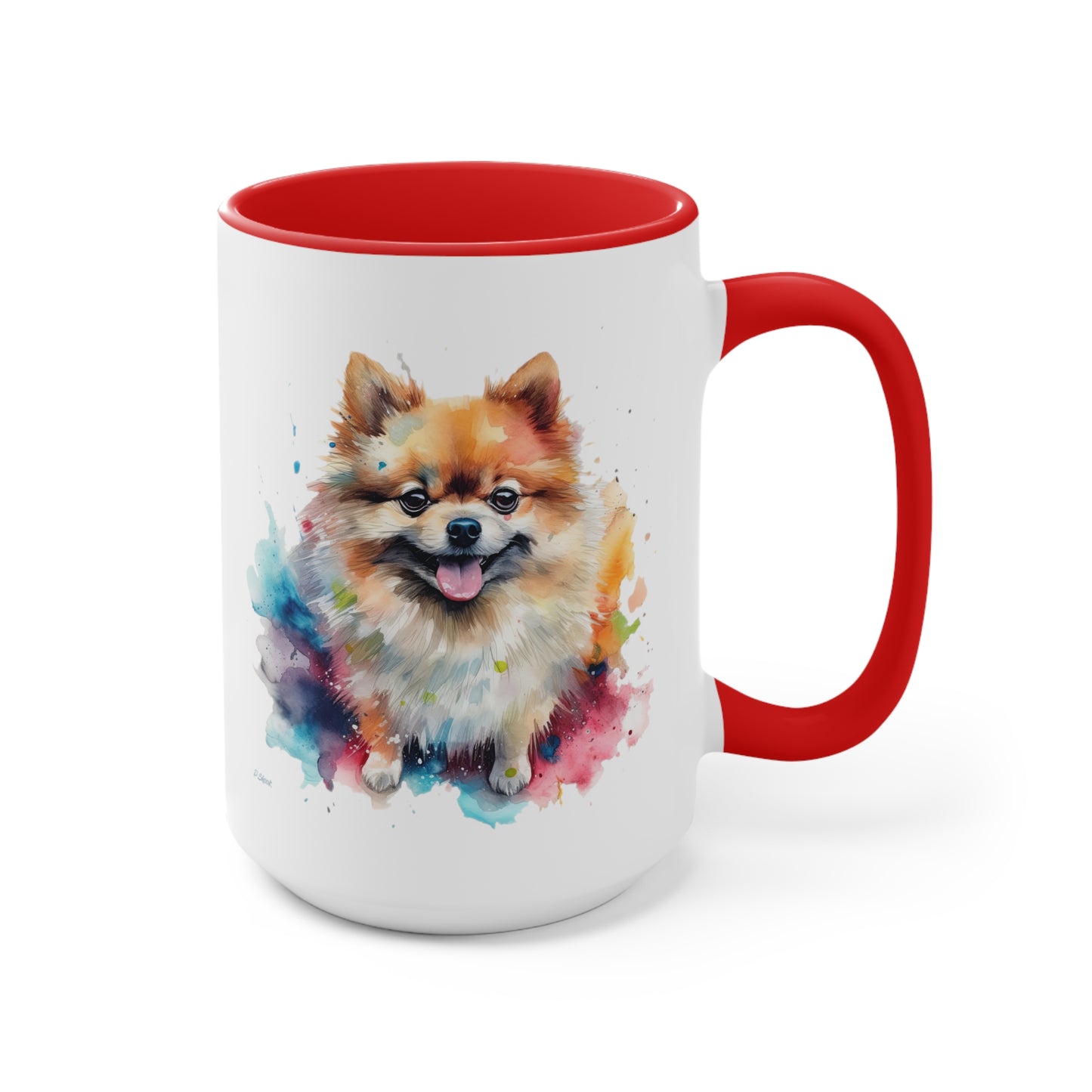 Pomeranian 2 Accent Mugs