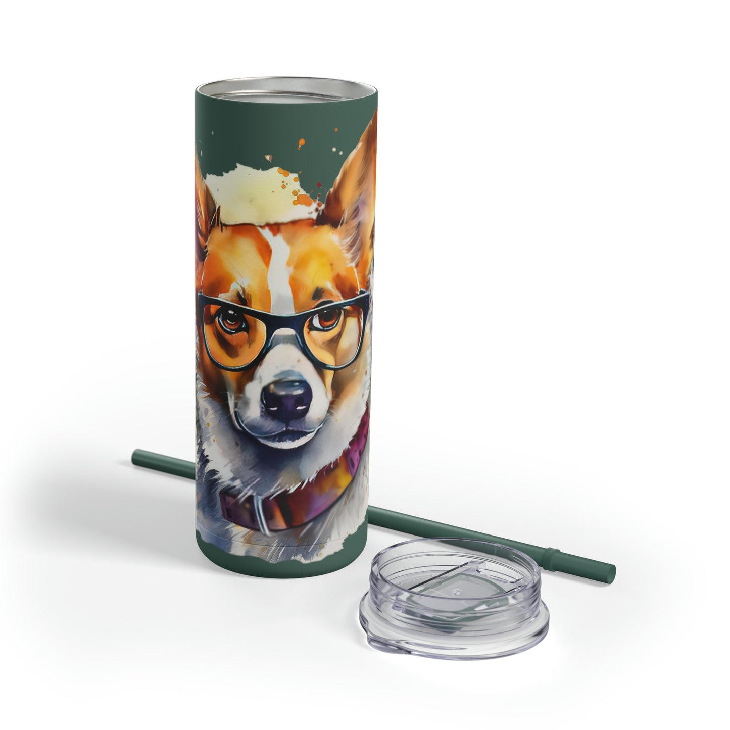Pembroke Welsh Corgi 4 Maars Maker Skinny Matte Tumbler, 20oz
