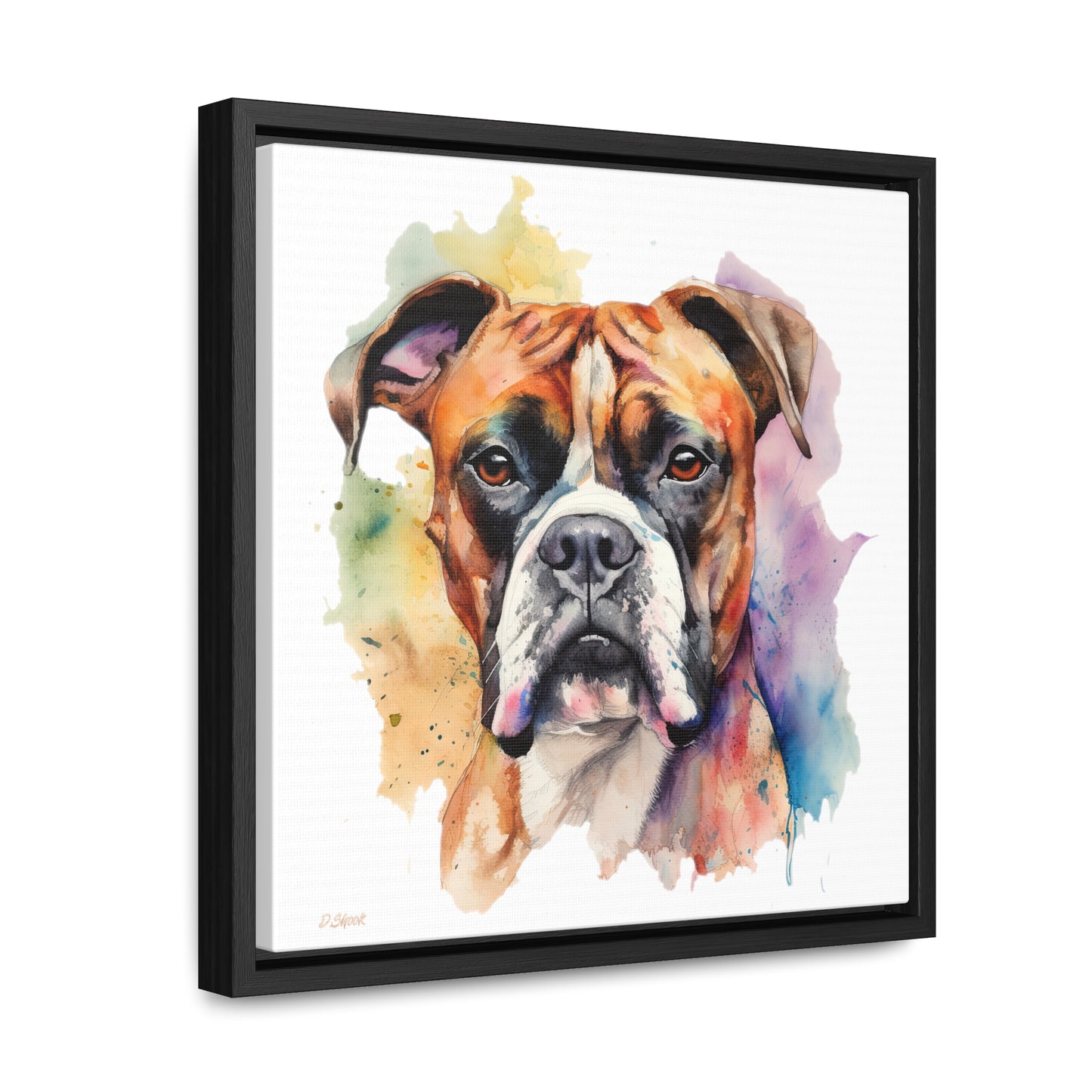 Boxer 2 Gallery Canvas Wraps, Square Frame