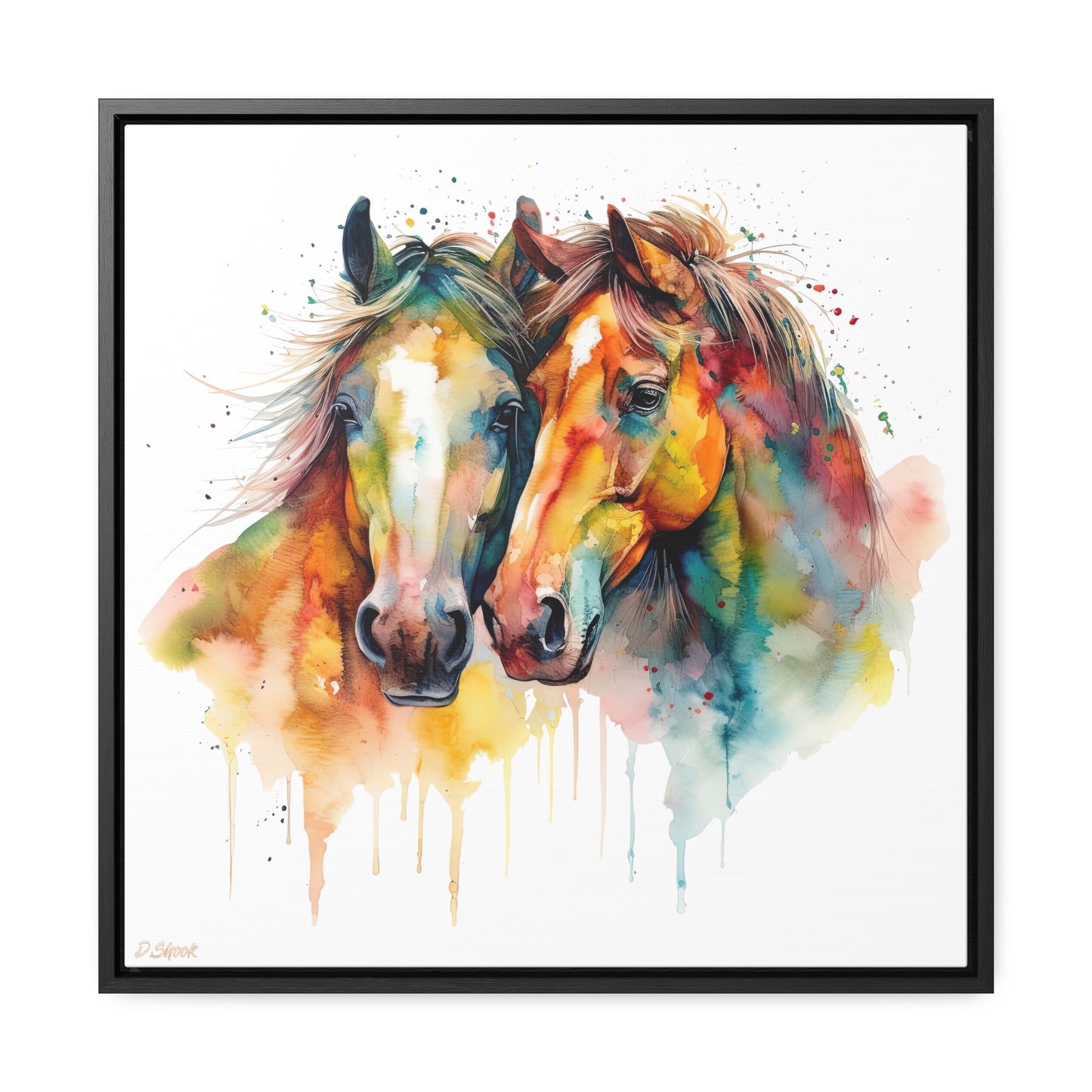 Horse Rescue 6 Gallery Canvas Wraps, Square Frame