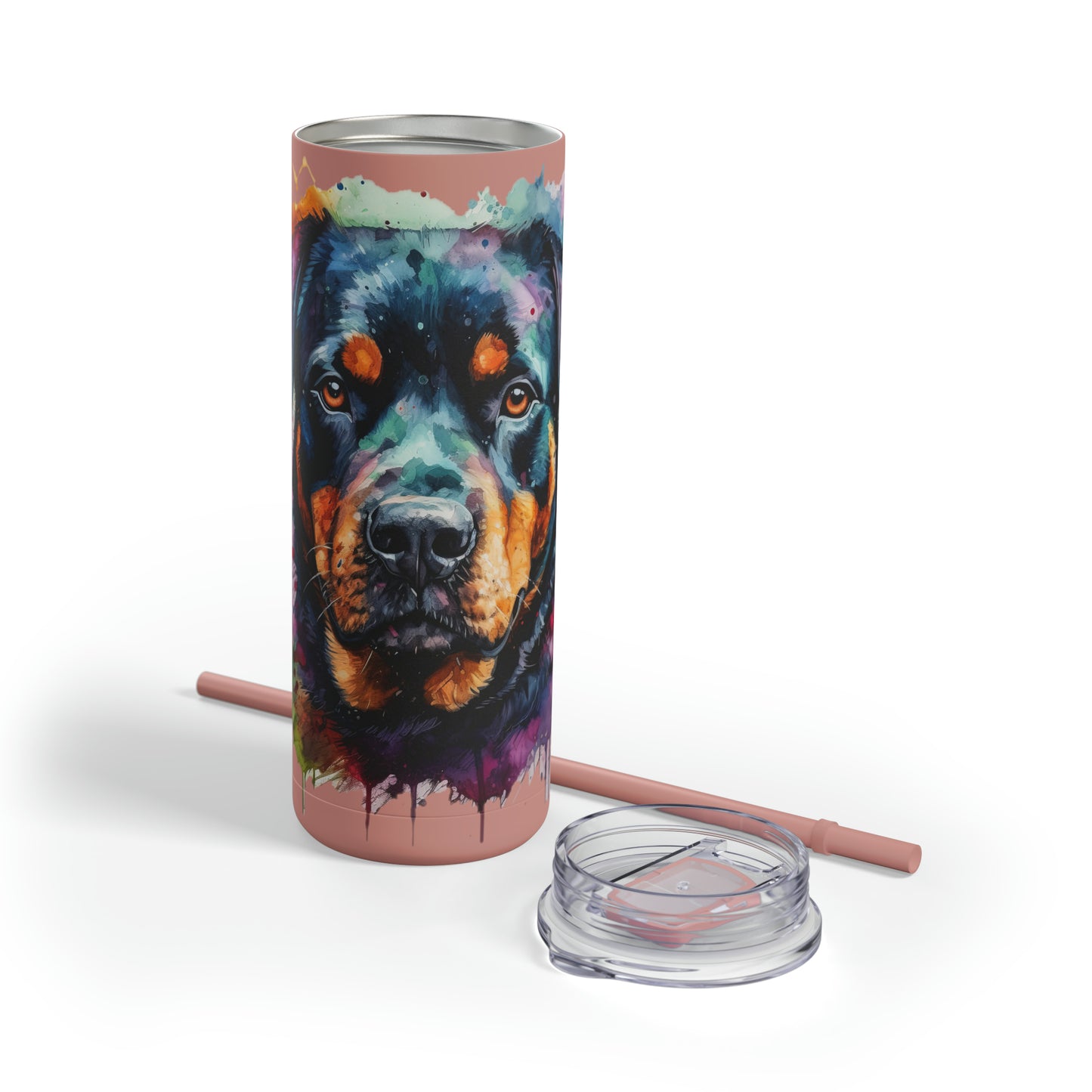 Rottweiler 2 Maars Maker Skinny Matte Tumbler, 20oz