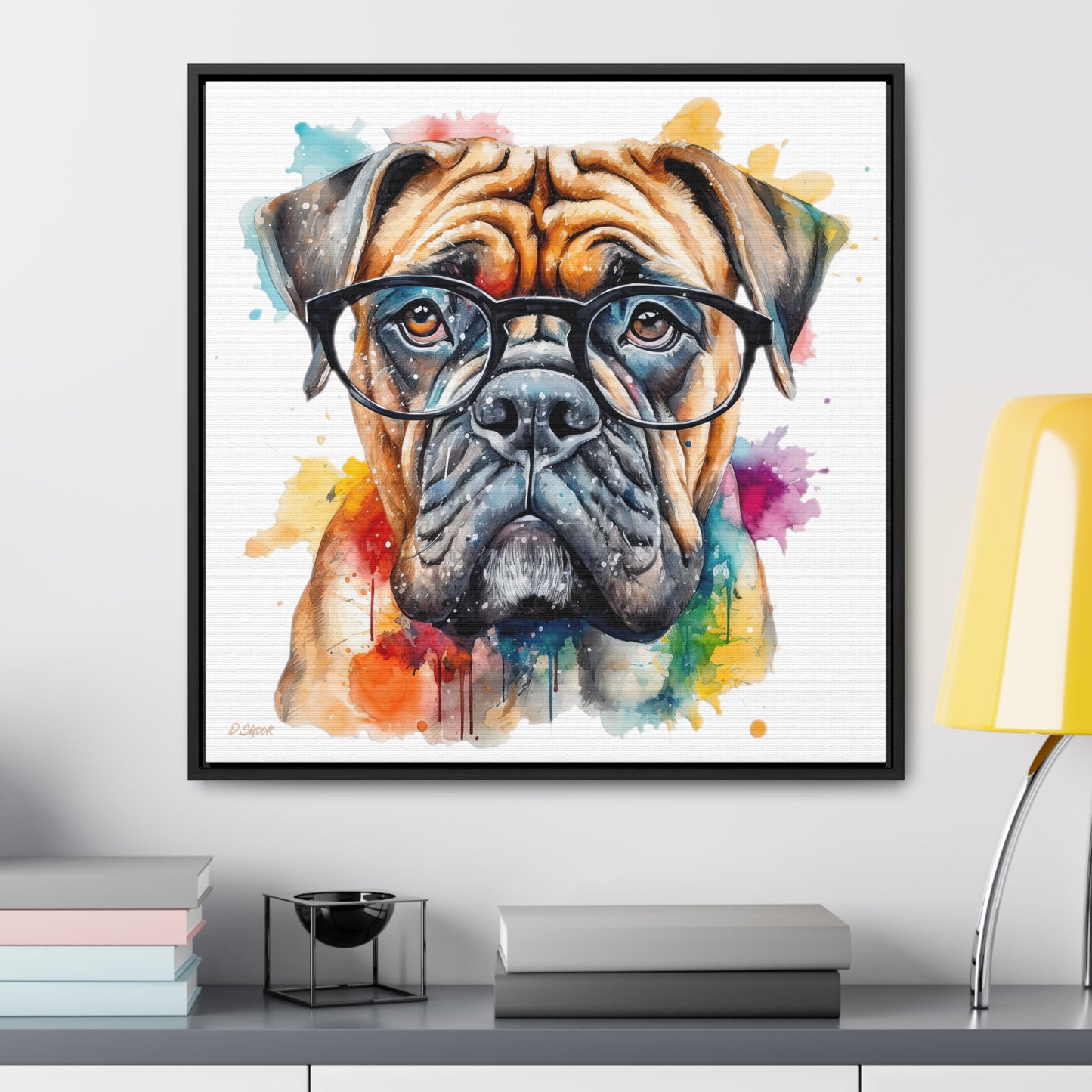 Bullmastiff 6 Gallery Canvas Wraps, Square Frame