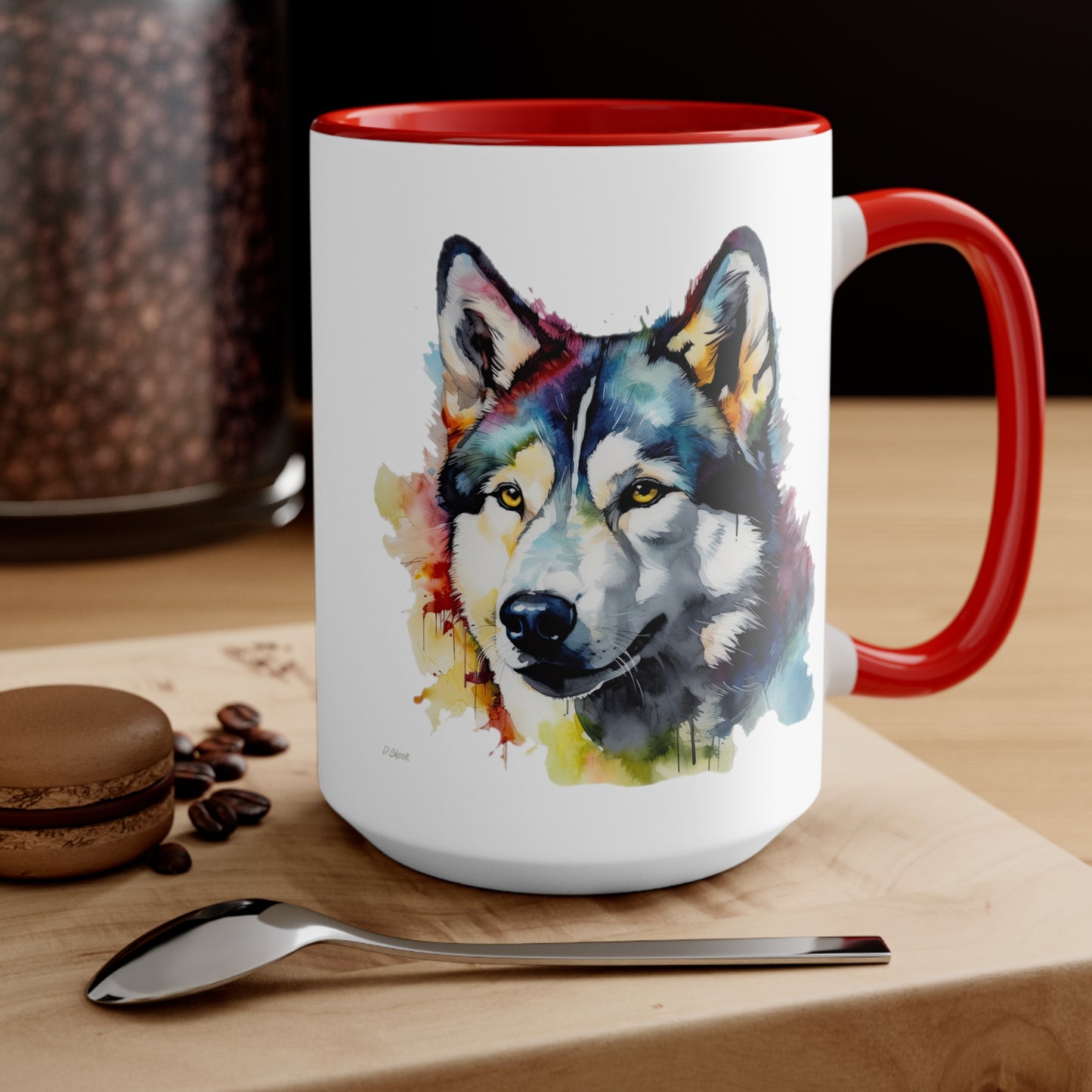 Siberian Husky 3 Accent Mugs