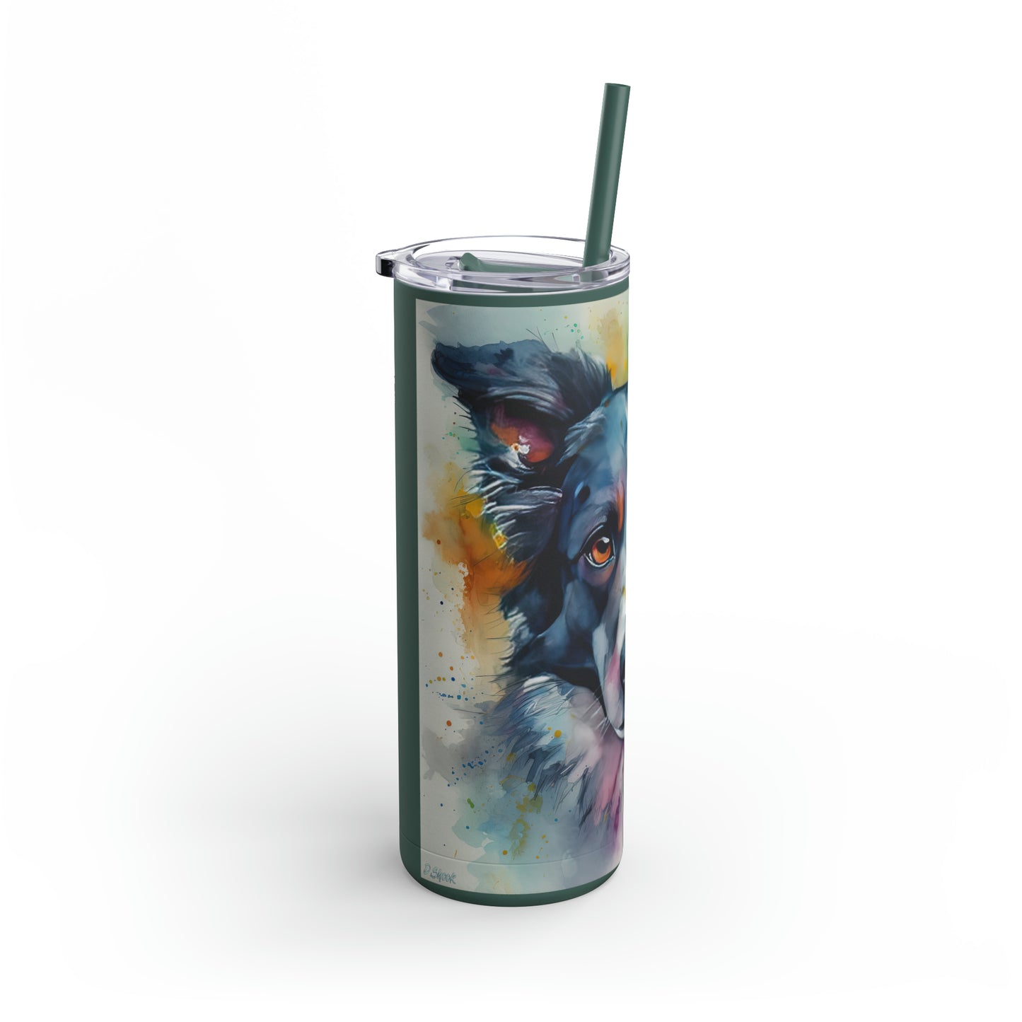 Border Collie 4 Maars Maker Skinny Matte Tumbler, 20oz