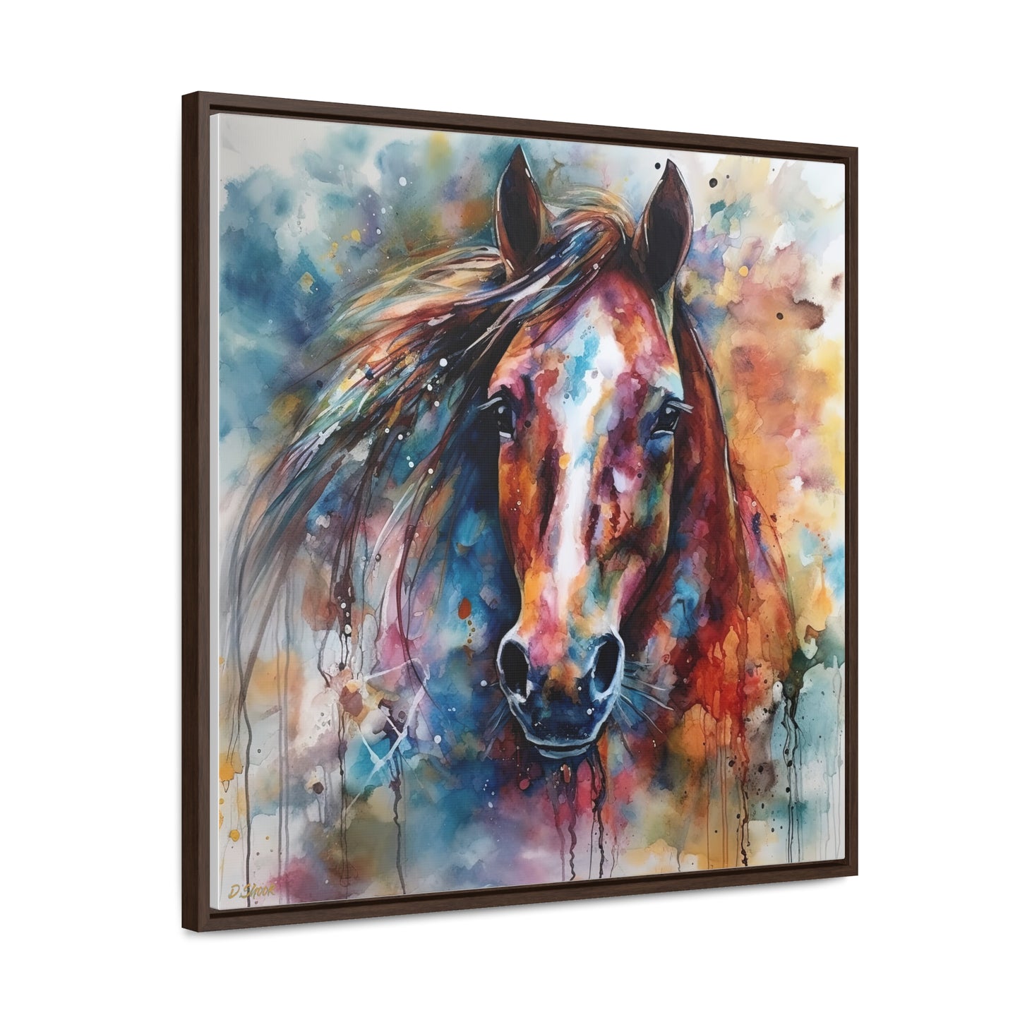 Horse Rescue 11 Gallery Canvas Wraps, Square Frame