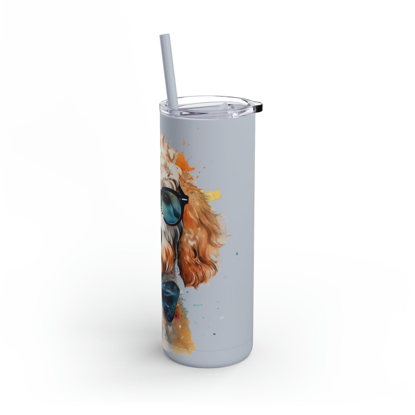Mini Golden Doodle 9 Maars Maker Skinny Matte Tumbler, 20oz