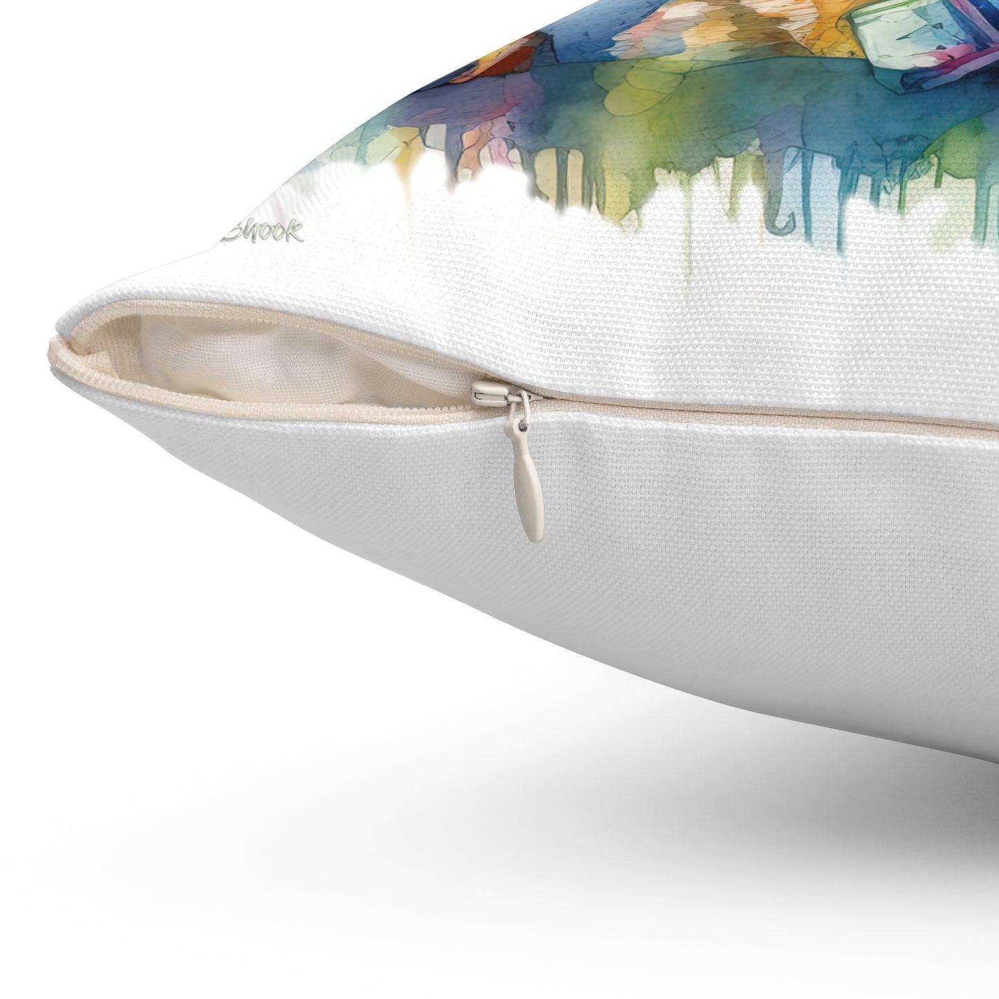 Chihuahua 4 Spun Polyester Square Pillow