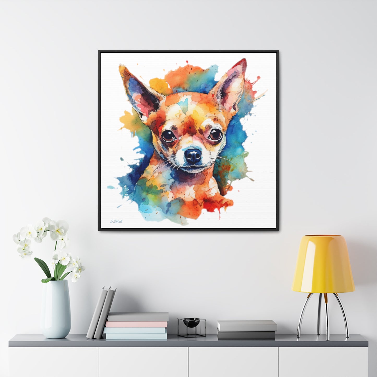 Chihuahua 6 Gallery Canvas Wraps, Square Frame