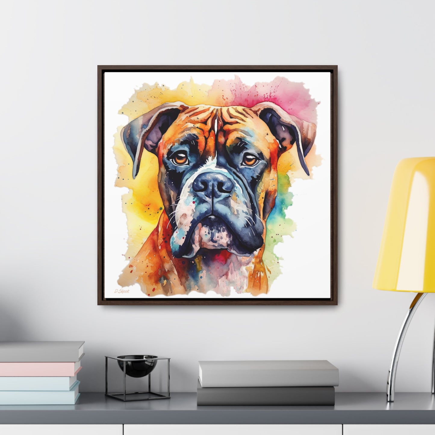 Boxer 1 Gallery Canvas Wraps, Square Frame