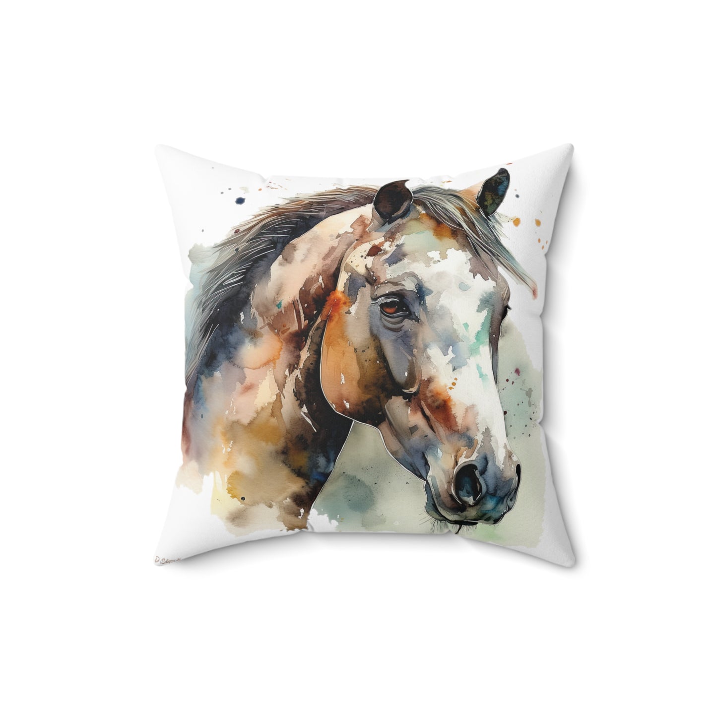 Horse Rescue 22 Spun Polyester Square Pillow