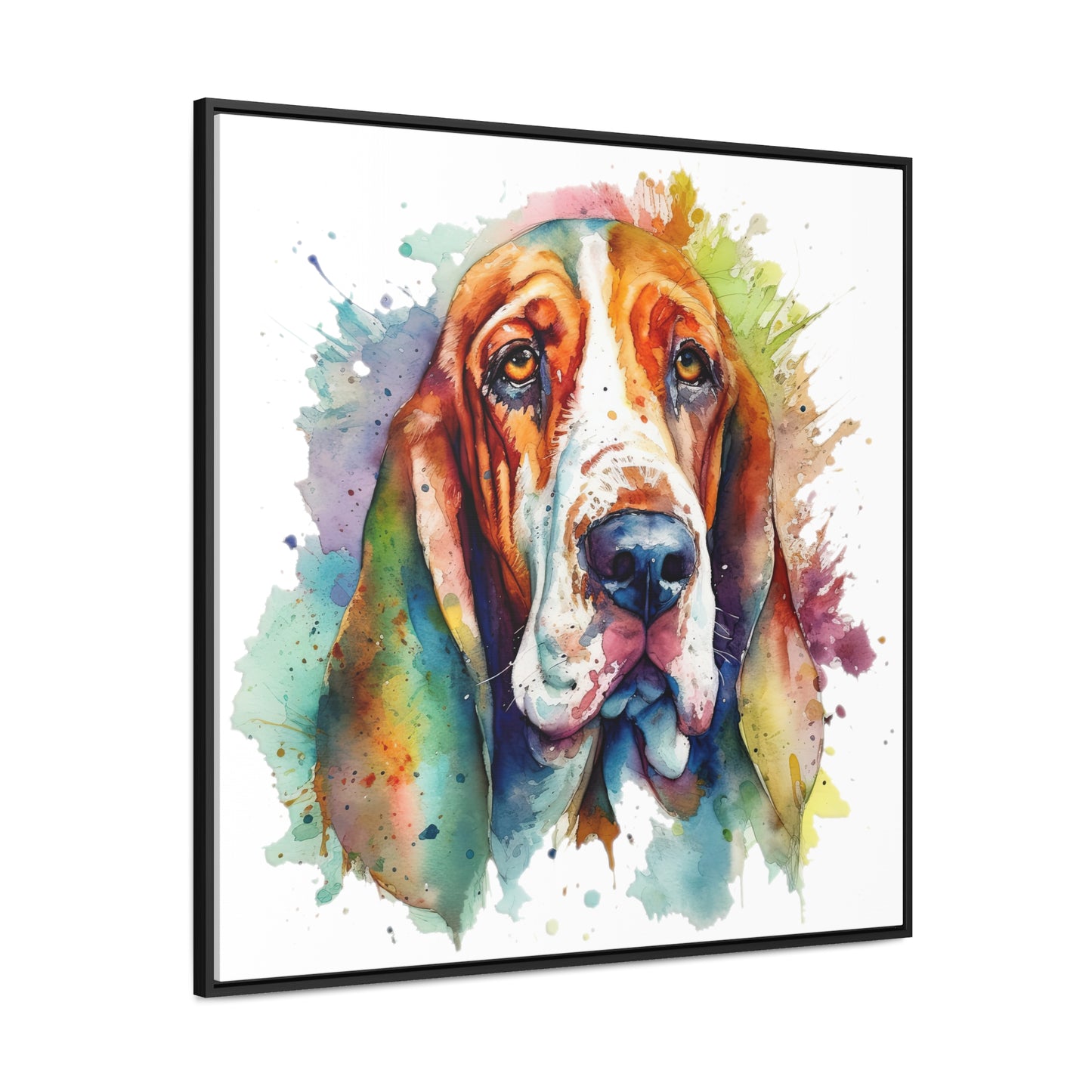 Basset Hound 1 Gallery Canvas Wraps, Square Frame