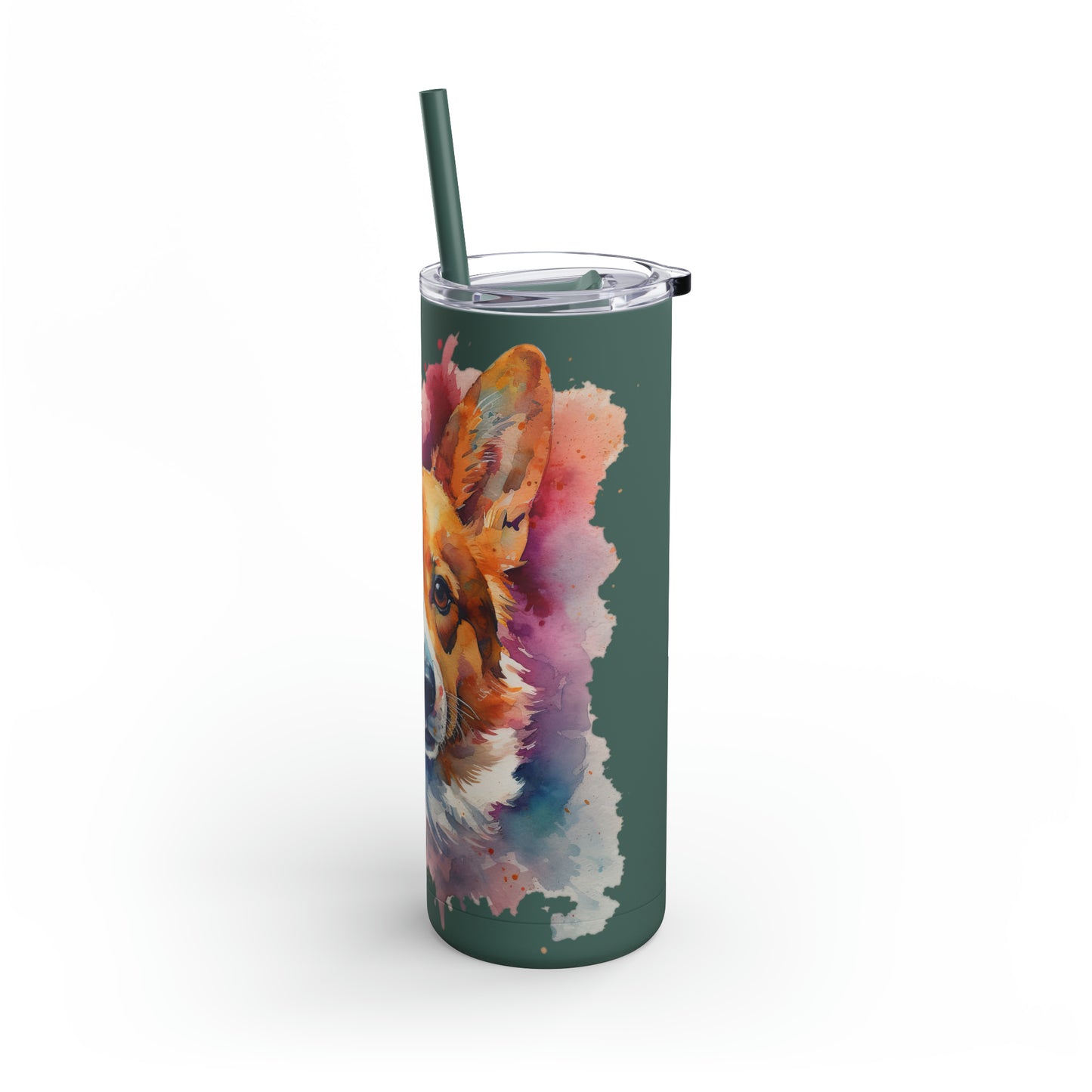 Pembroke Welsh Corgi 1 Maars Maker Skinny Matte Tumbler, 20oz