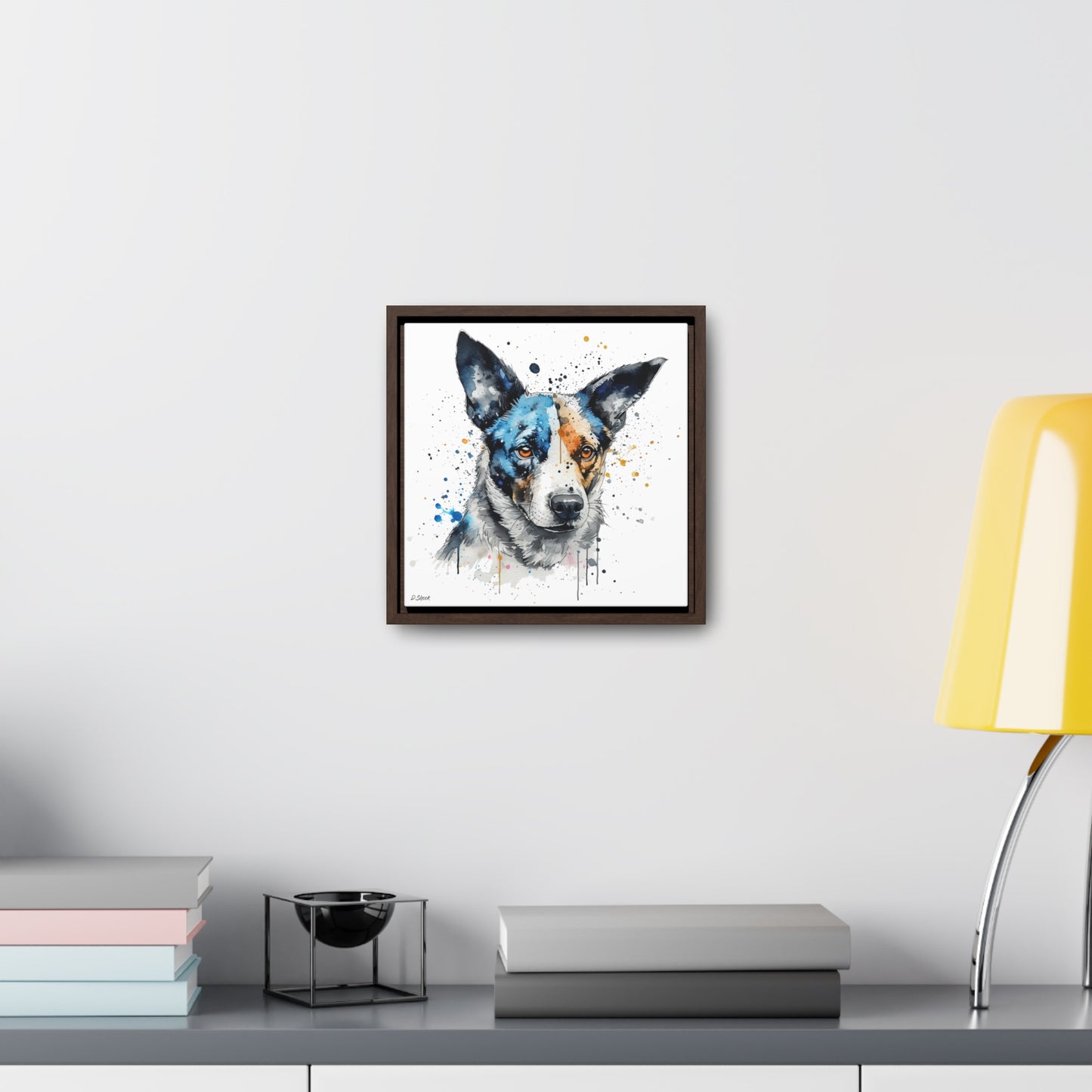 Blue Heeler 1 Gallery Canvas Wraps, Square Frame
