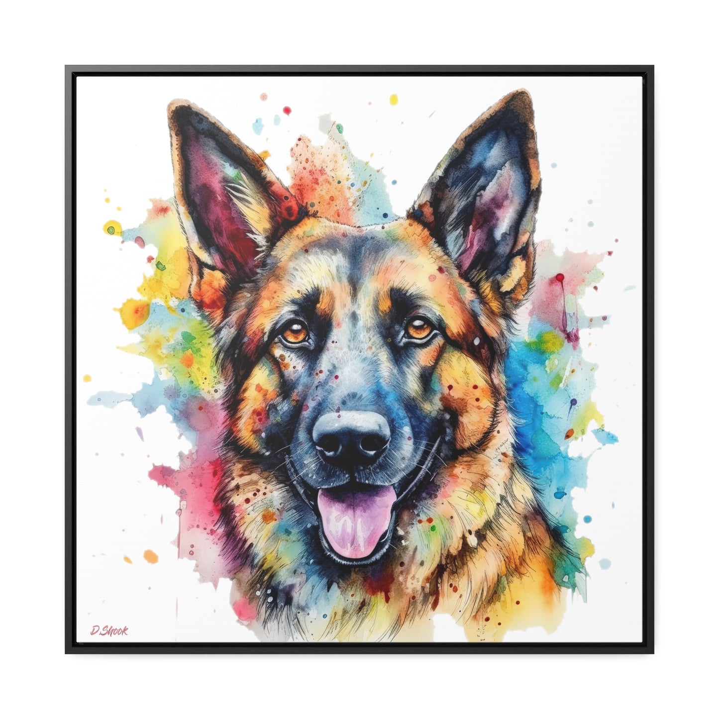 German Sheppard 1 Gallery Canvas Wraps, Square Frame