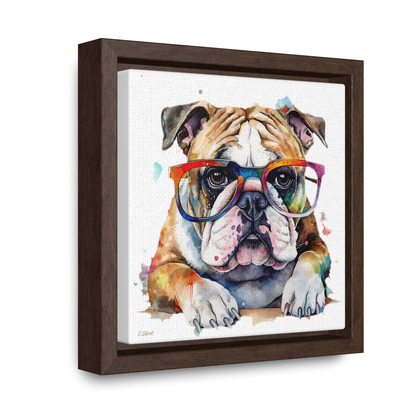 bulldog 5 Gallery Canvas Wraps, Square Frame