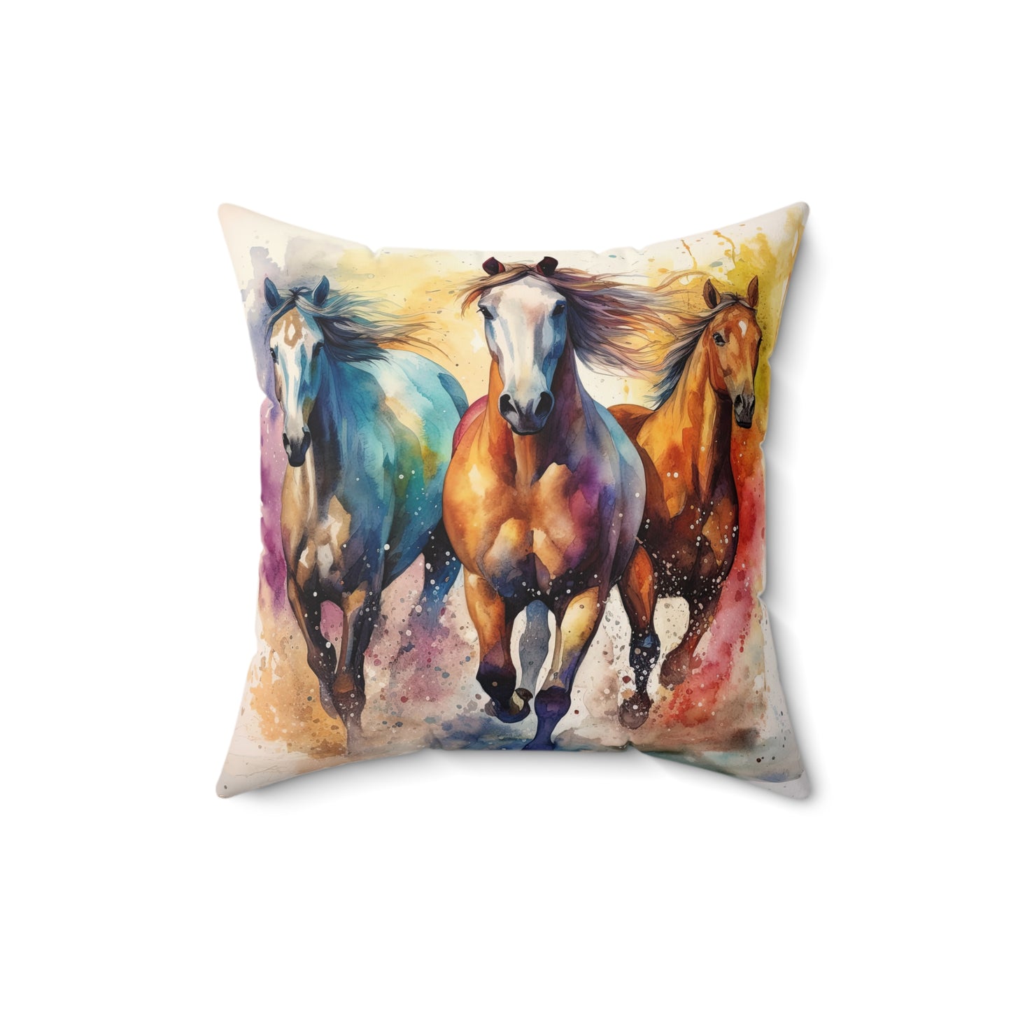Horse Rescue 8 Spun Polyester Square Pillow