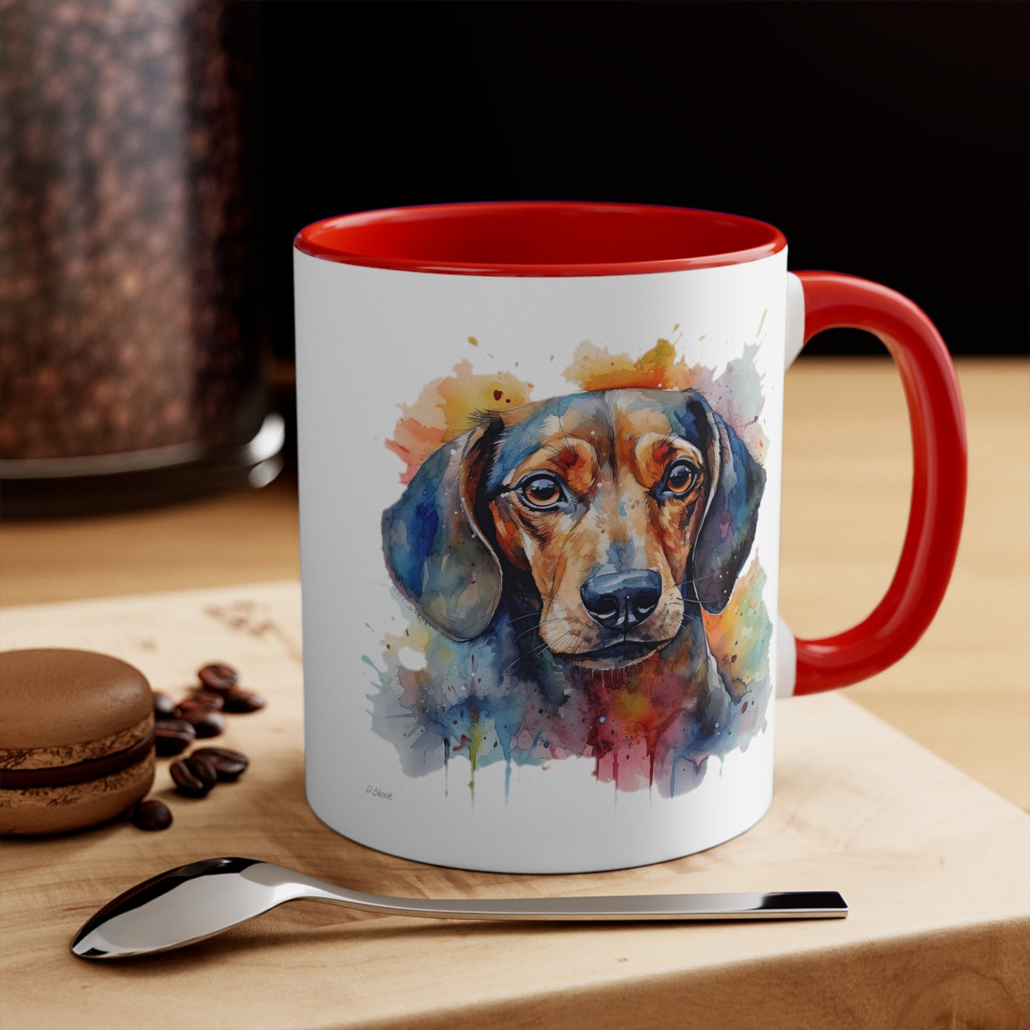 Dachshund 4 Accent Mugs