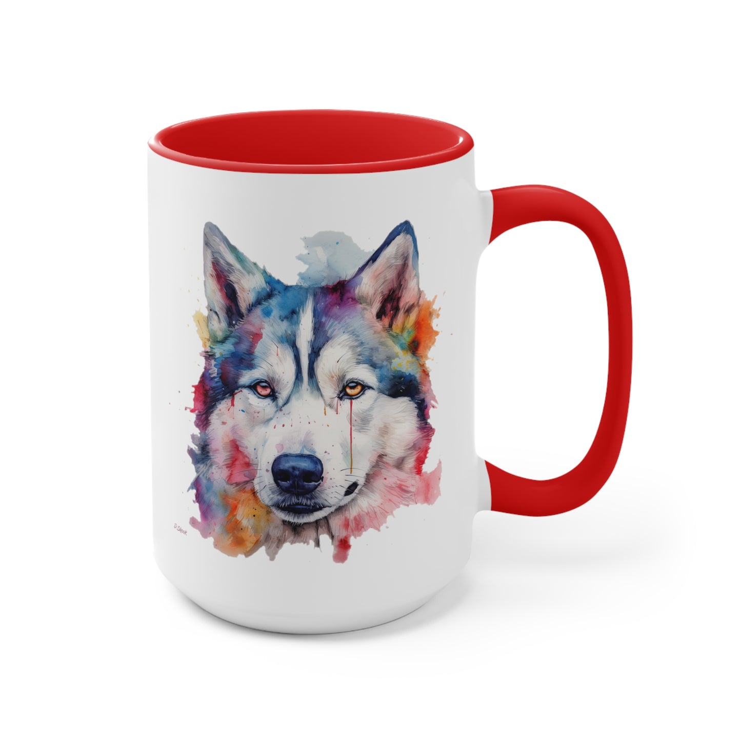 Siberian Husky 2 Accent Mugs